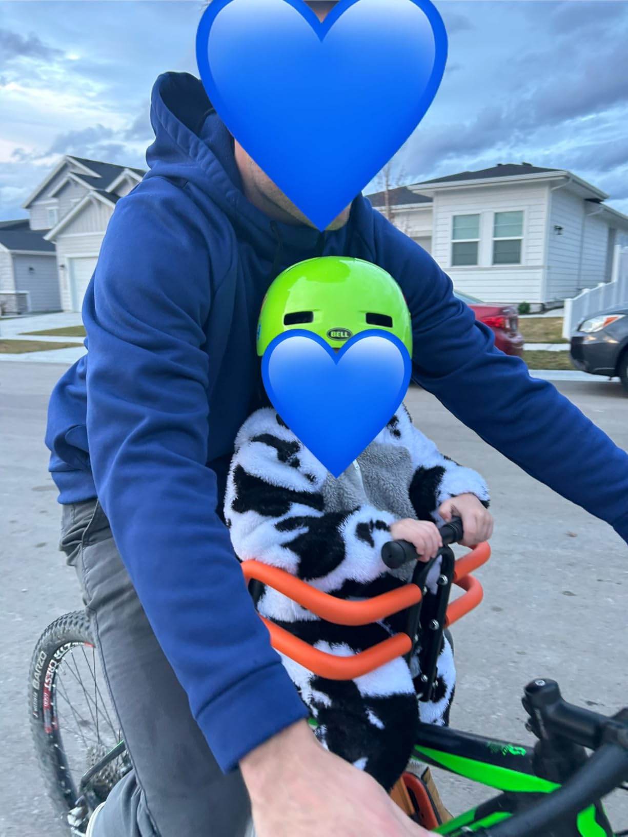 Child Bike Seat for Adult Bike, Retractable Baby Bike Seat Front Mounted for Children 2-6 Years Old customer photo 1