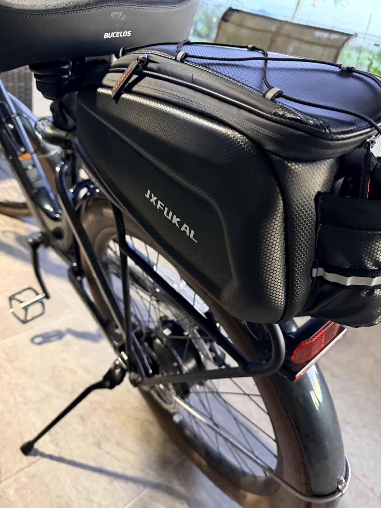 Bike Bags for Bicycle Rear rack - 9.5L/17L/40L Hard Shell Waterproof Bike Ebike Trunk Pannier Saddle Seat Bag Carrier with Reflector, Rain Cover & Shoulder Strap for Commuter Travel Outdoor customer photo 2
