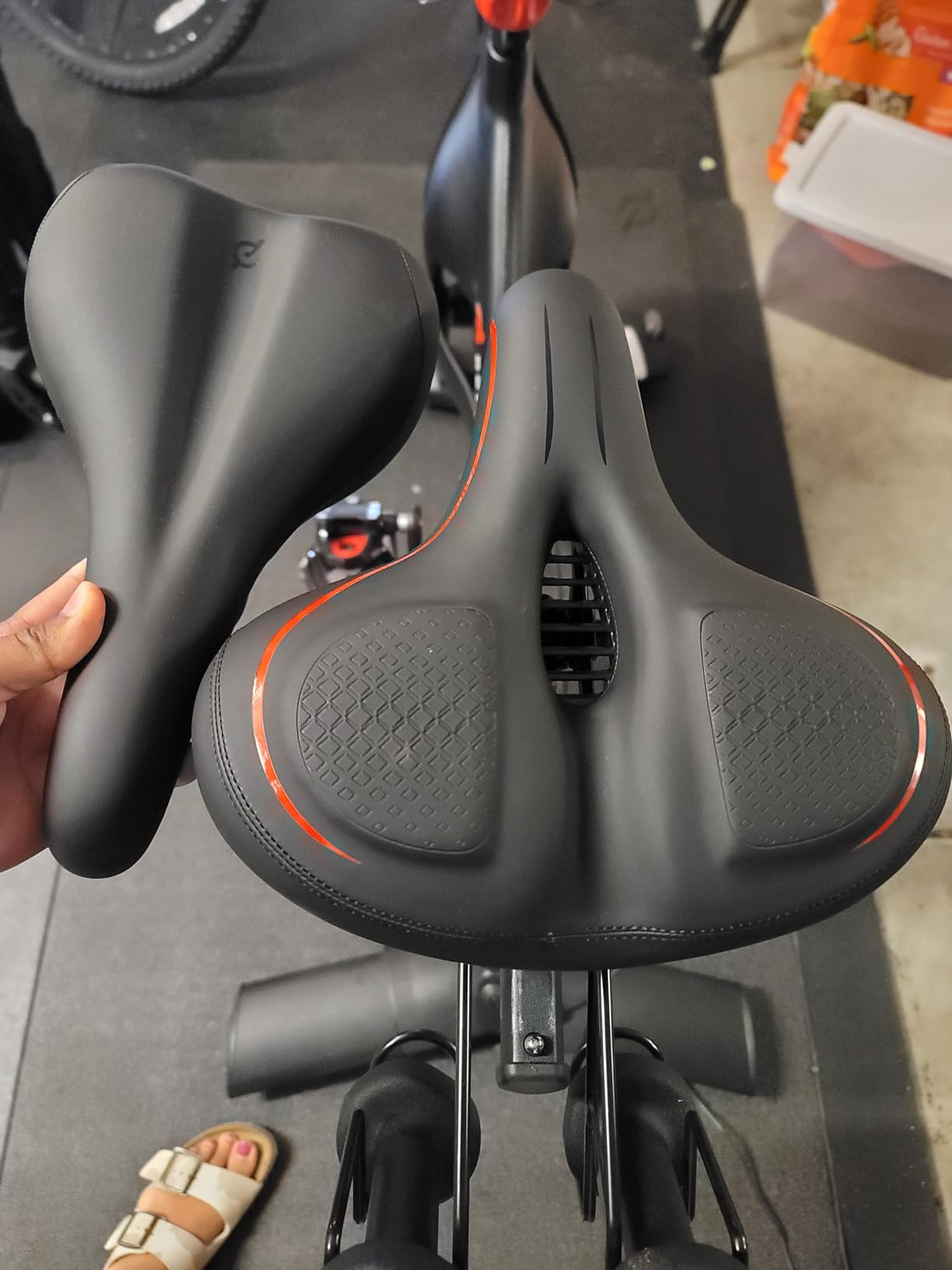 Replacement Extra Wide Seat for Original Peloton Bike & Bike+ and The Cross Training Bikes, Oversized Seat Cushion, Saddle Replacement for Women & Men, Accessory for Peloton customer photo 2