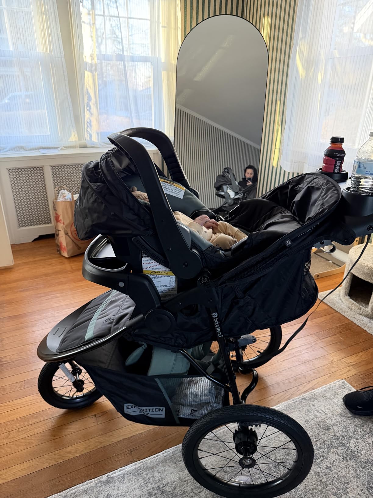 Baby Trend Expedition DLX Jogger Travel System with EZ-Lift Plus Infant Car Seat, Dash Sage customer photo 2