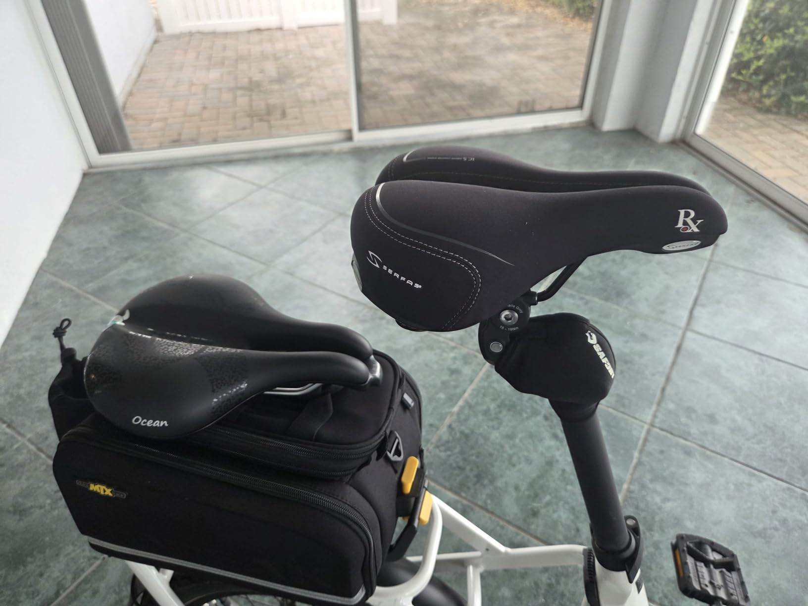 Adamo Island Saddle Comfort Bike Seat - Anatomic Relief Bicycle Saddle for Spin Bikes, E-Bikes, & Stationary Bikes with Waterproof Cover - EBike Seat Reduces Numbness for Men & Women customer photo 1