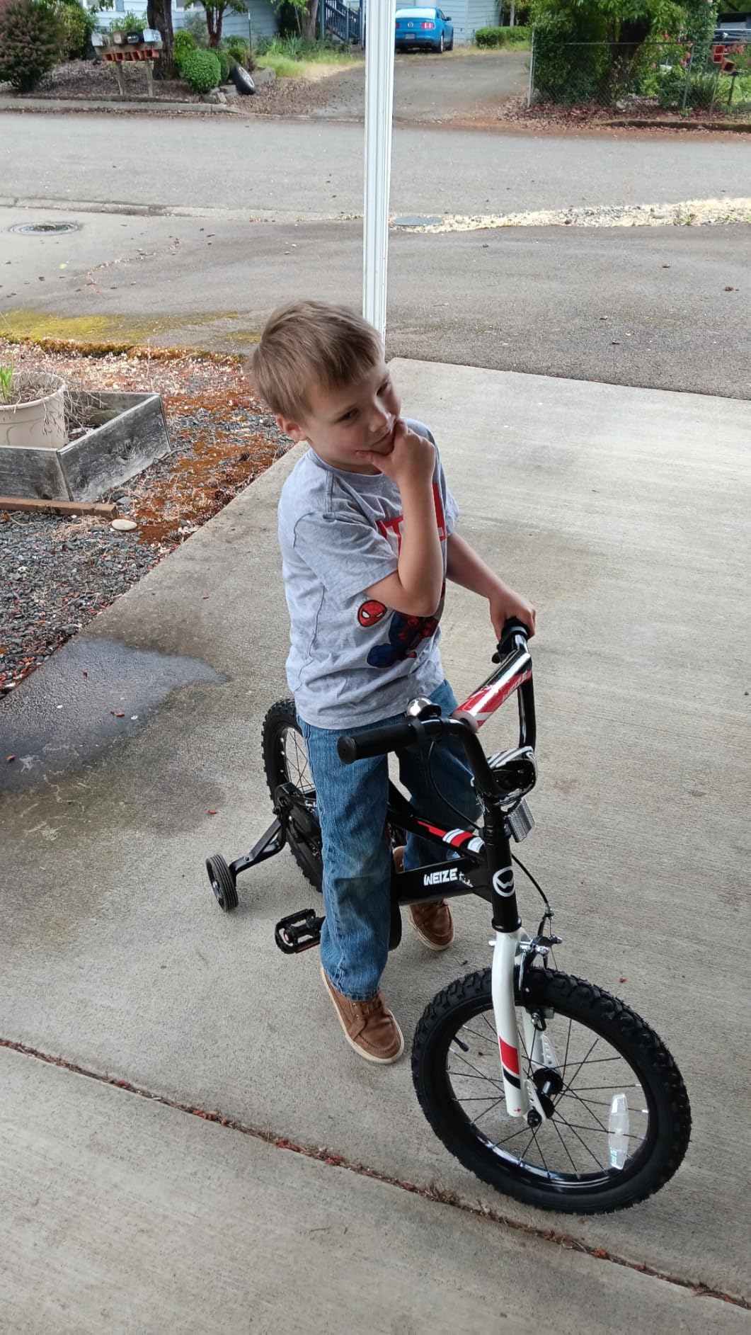 WEIZE Kids Bike, 14 16 20 Inch Children Bicycle for Boys & Girls Ages 4-12 Years Old, Rider Height 41-62 Inch, Adjustable Seat & Handlebars, Coaster Brake, Multiple Color Options customer photo 1