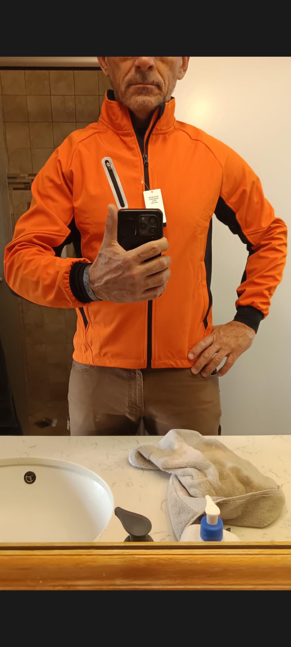 baleaf Men's Winter Cycling Jackets Water Resistant Thermal Running Softshell Jacket Warm Cold Weather Pockets customer photo 2