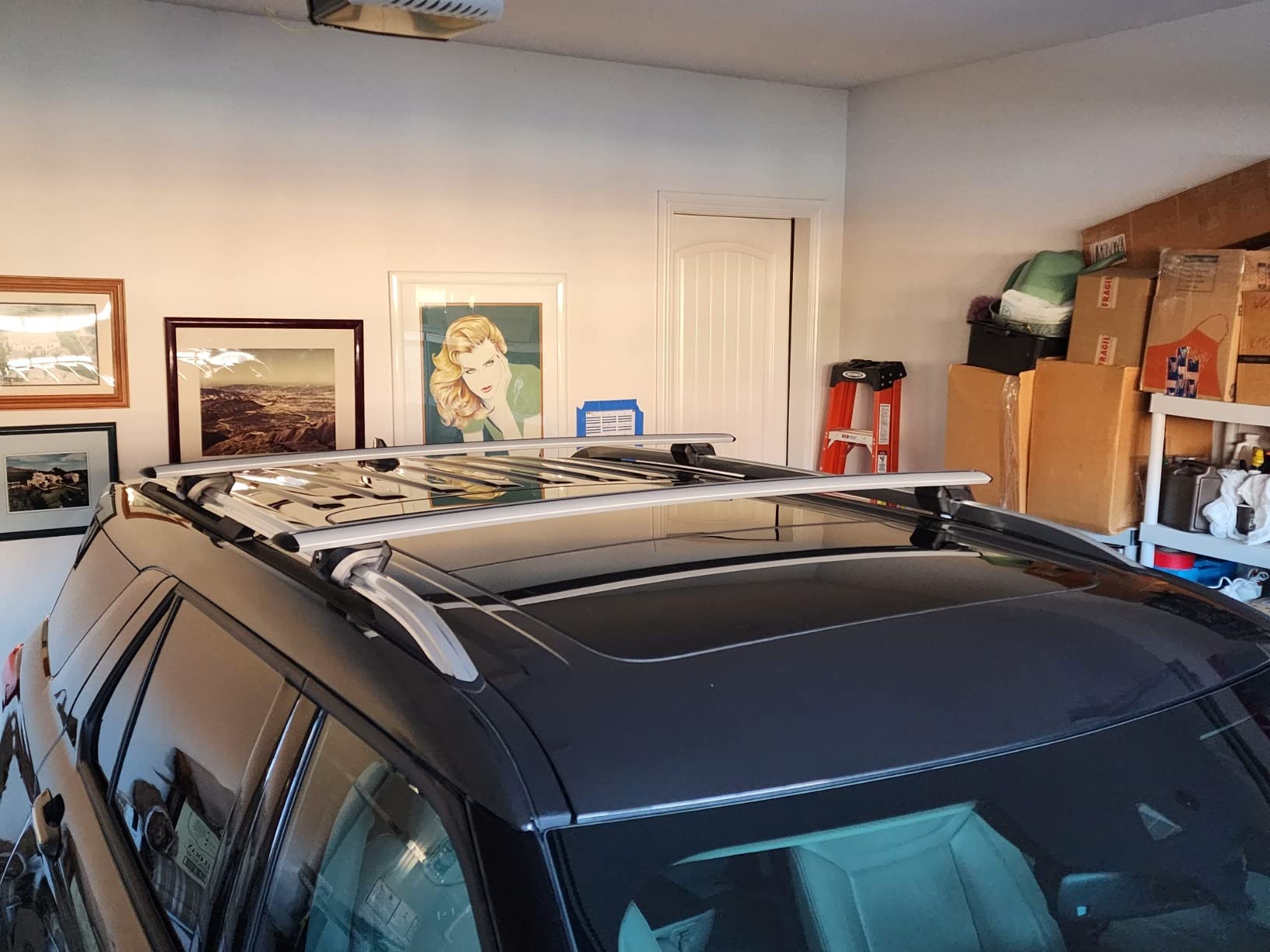 BrightLines Premium Universal Crossbars Roof Racks Compatible with Raised Roof Side Rails for Kayak Luggage Ski Bike Carrier, Set of 2 customer photo 2