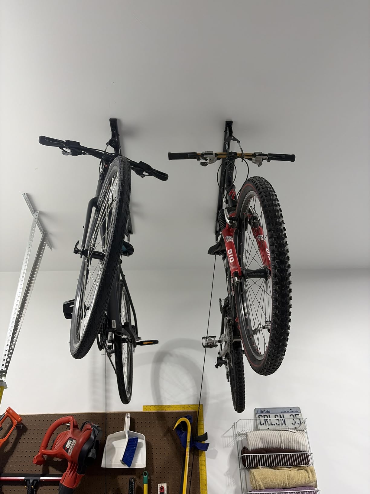 Bike Hoist- Heavy Duty for Space Saving - Road, Commuter & Mountain Bikes, Holds Kayaks & Ladders - No-Hassle Installation for Quick & Easy Access customer photo 1