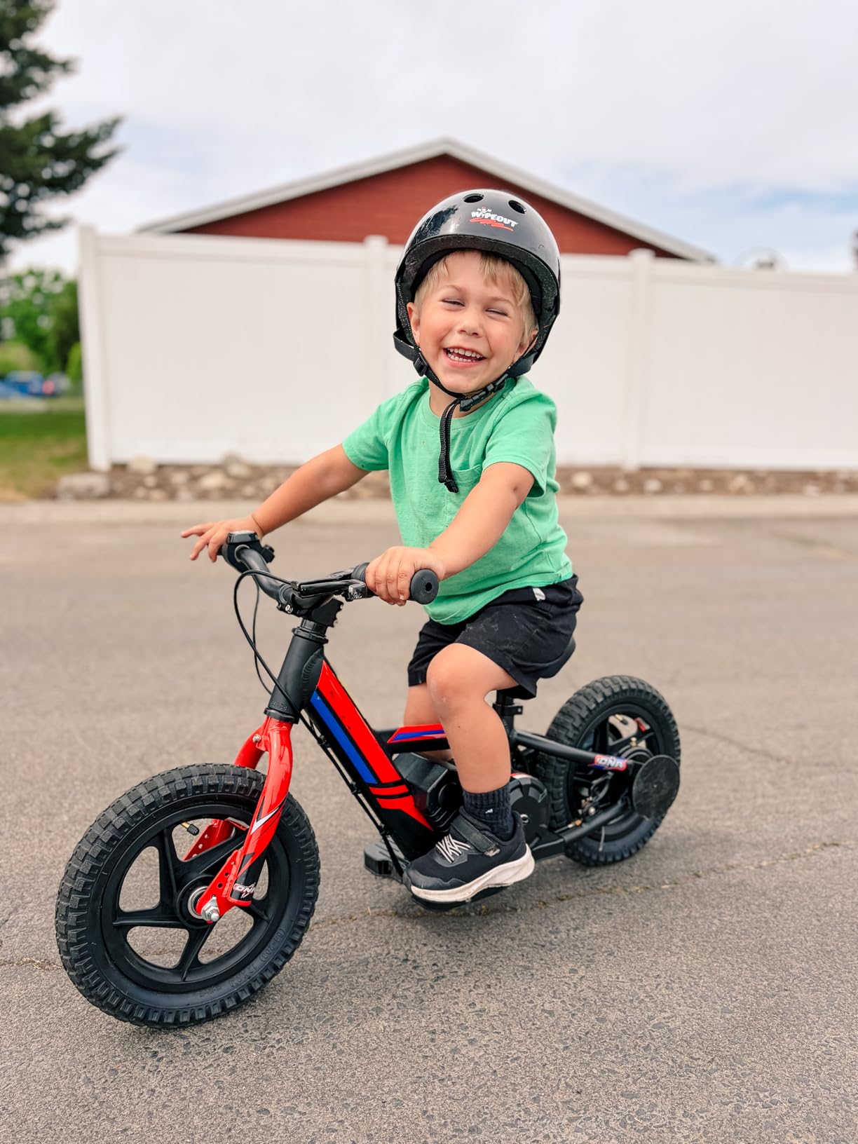 AIII Lightweight Electric Dirt Bike for Kids, 170W Electric Motorcycle Up to 10MPH, 24V Detachable Battery, Hand-Operated Dual Brakes Electric Balance Bike for Ages 3-6 customer photo 2