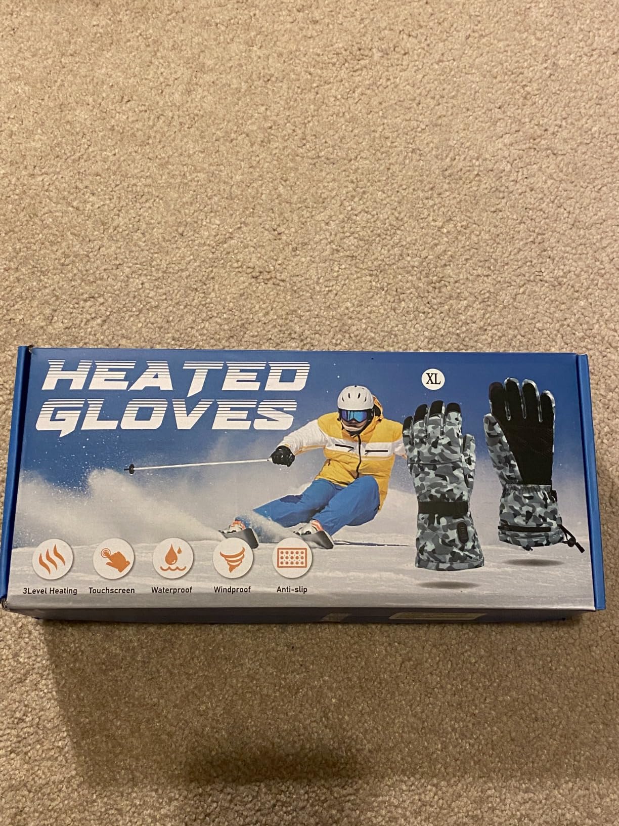 Rechargeable Heated Gloves for Men Women, 7.4V Fast Heating Glove Liners, Hand Warmers Arthritis Heater Cold Winter Gloves, Snowmobile Camping Cycling Skiing Hiking Working customer photo 2