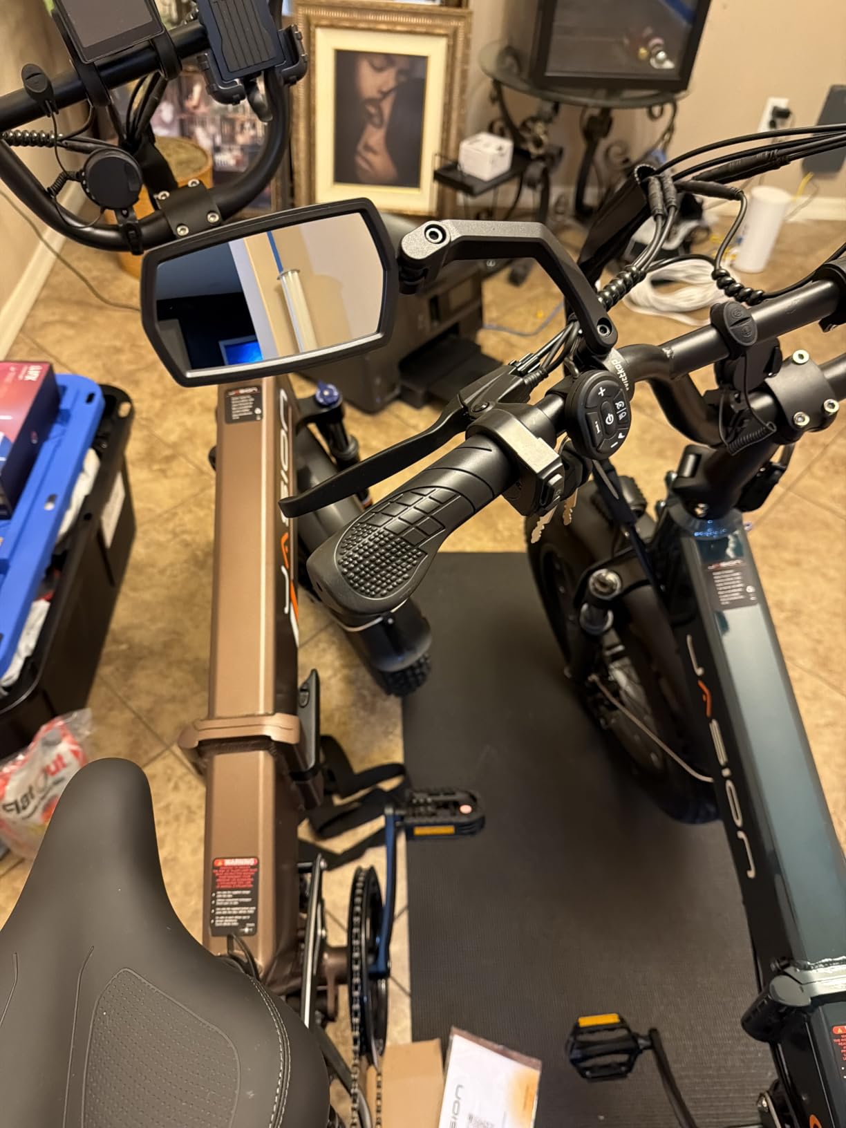 WITTKOP Bike mirror | Large HD field of vision | 360° rotatable & foldable | Mounting above & below | Break-proof & durable | ebike accessories, bike mirror handlebar mount, bicycle mirrors customer photo 1