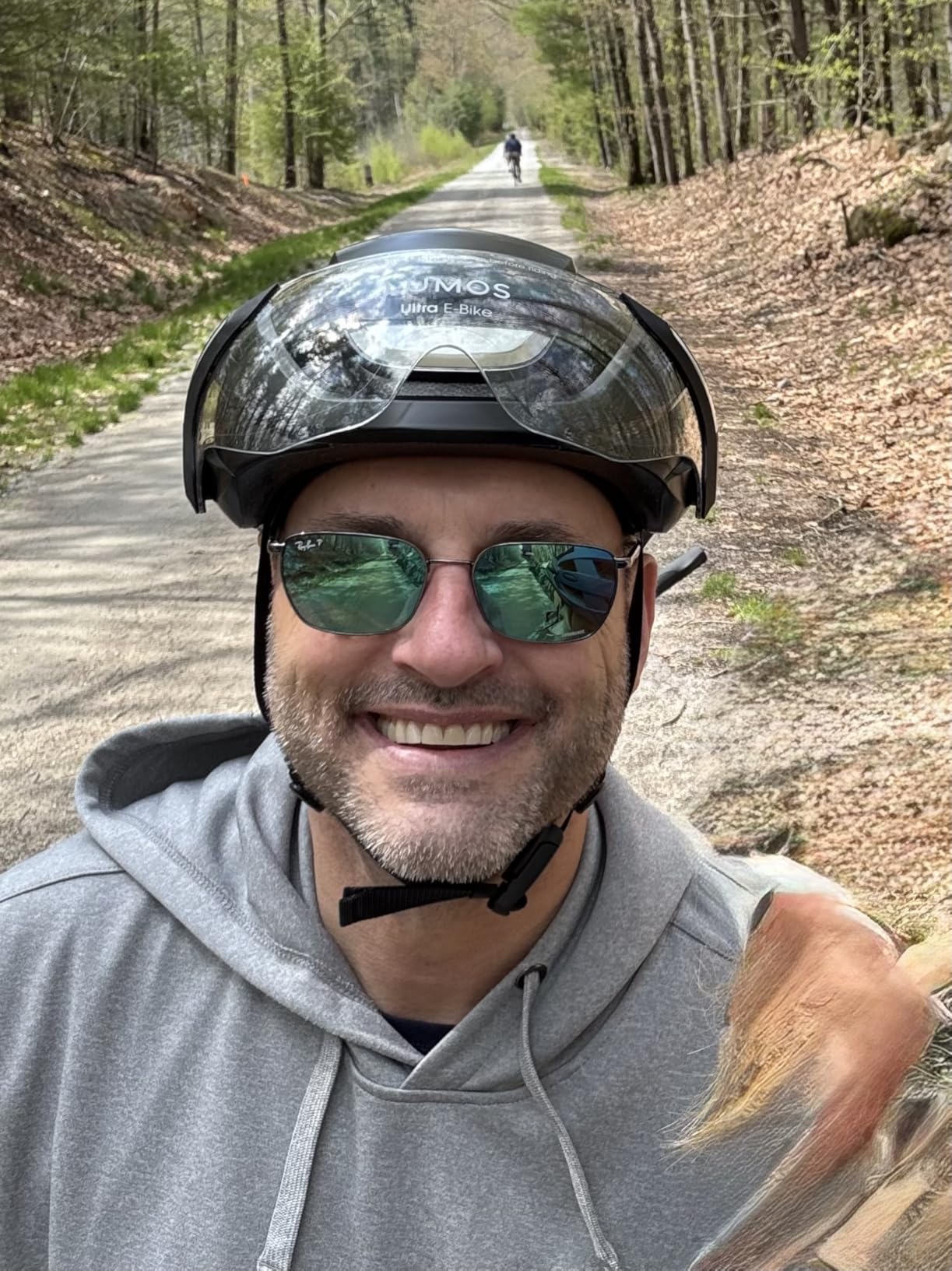 Lumos Ultra E-Bike Smart Helmet | NTA 8776 Certified | Front & Rear LED Lights | Retractable Face Shield | App Controlled | EBike, Scooter, Cycling, Bicycle | Adults, Men Women customer photo 1