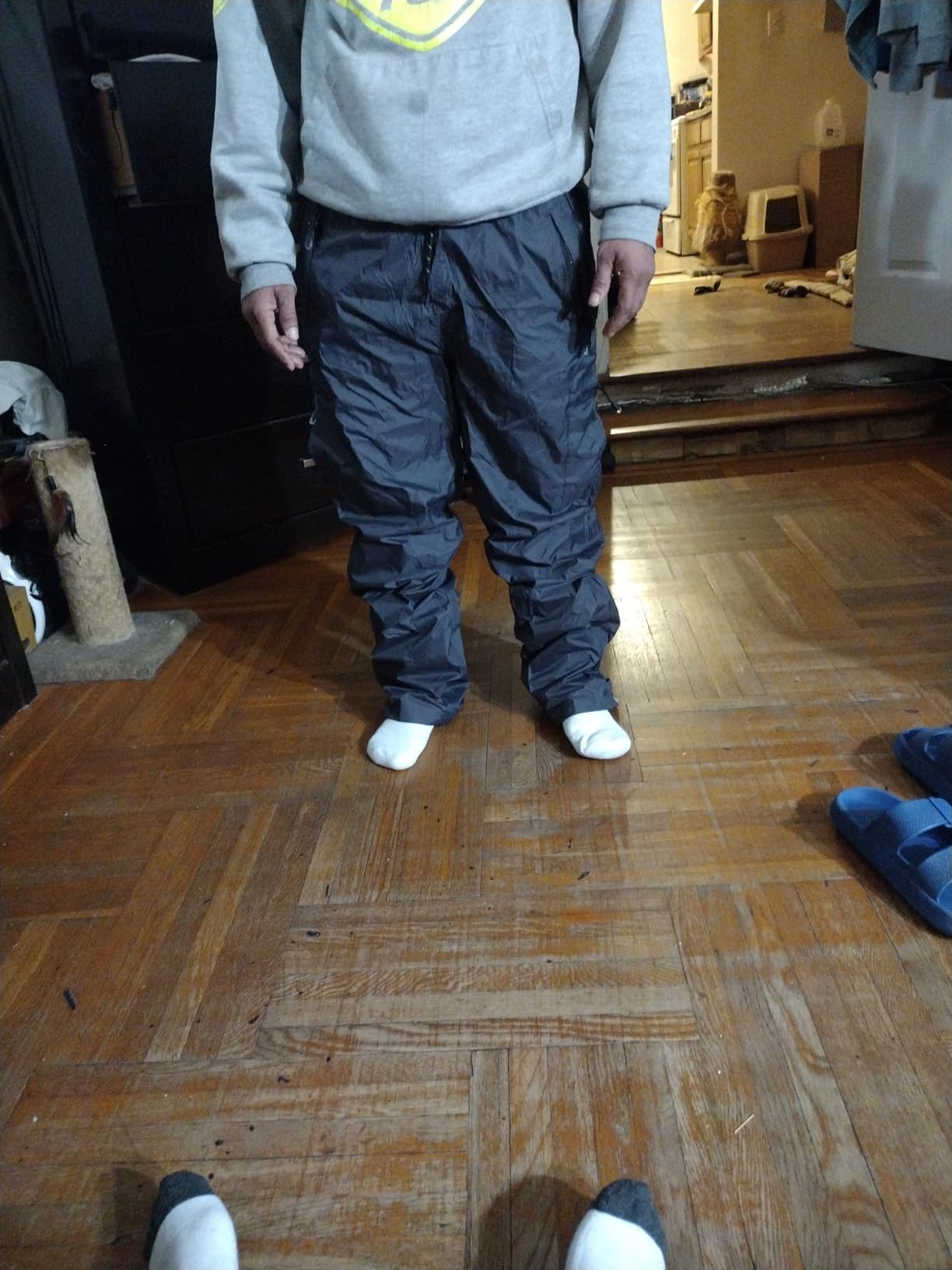 Mens Rain Pants Waterproof Windproof Hiking Outdoor Fishing Golf Cycling Pants customer photo 1