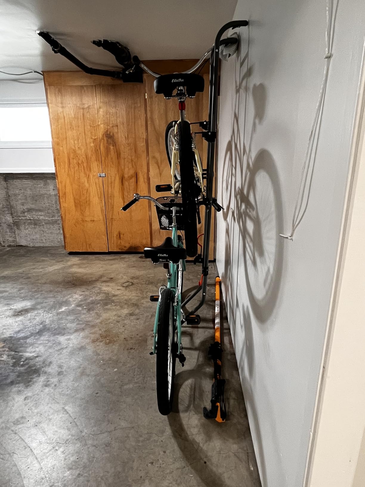 Suchtale 2 Bike Rack, Bicycle Rack, Bike Storage Rack for Garage, Gravity Bike Stand, Indoor Bike Organizer, Floor Vertical Bicycle Holder, Adjustable Wall Mount Cycle Hanger for Road Mountain Bikes customer photo 2