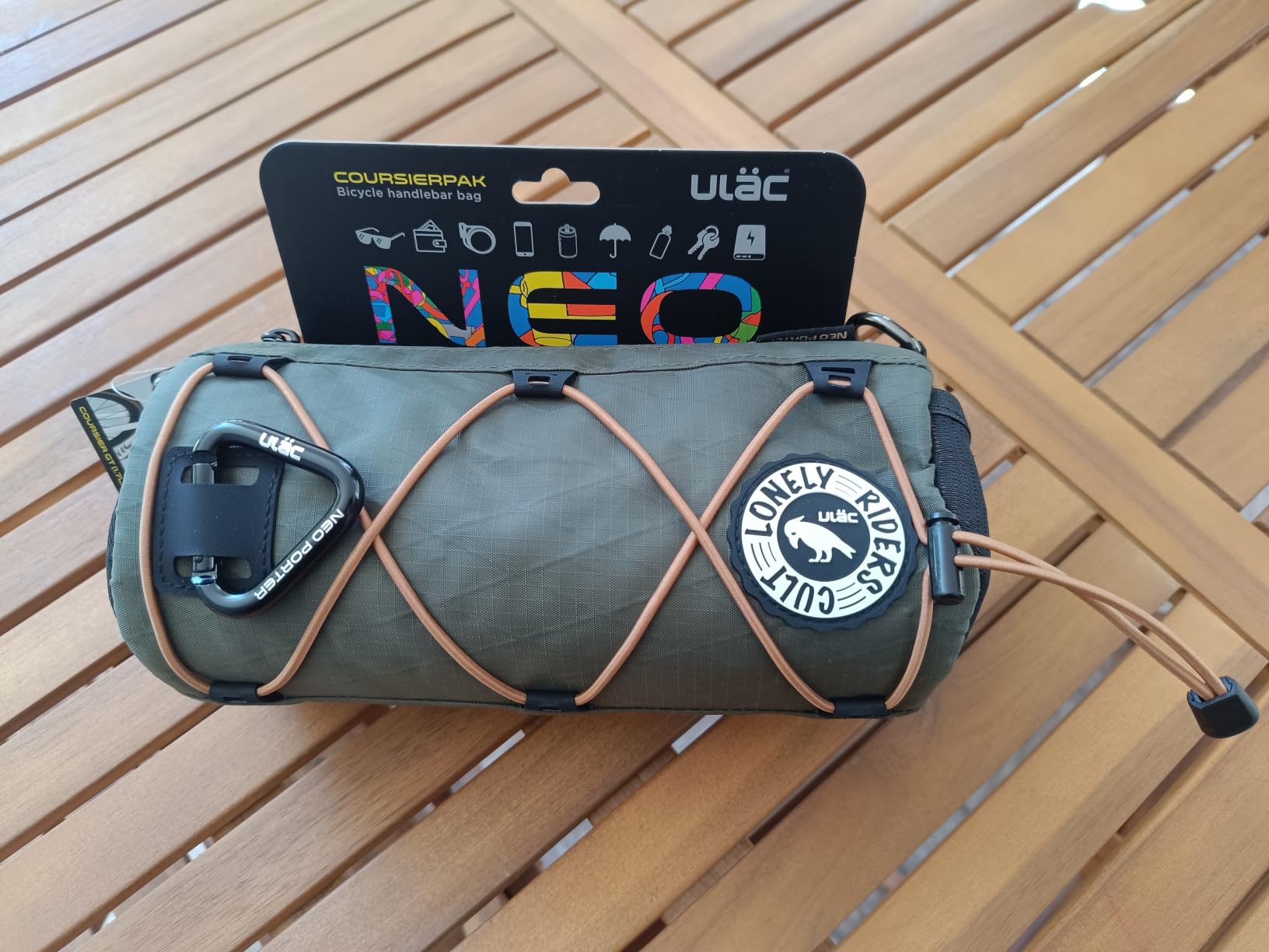 ULAC Coursier GT Pro Handlebar Bag, Onyx 3.8L Waterproof Bike Handlebar Bag with Side Mesh Pockets and Carabiner customer photo 1