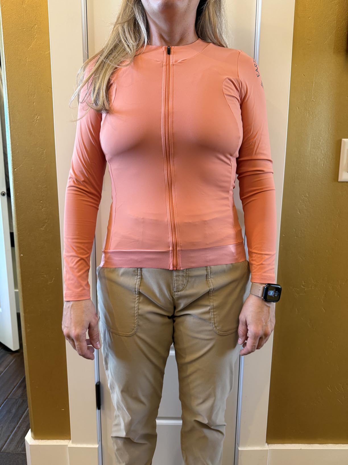 Wulibike Cycling Jersey Women Long Sleeve,Warm Bike Shirts for Women Biking Tops Elastic Cycle Jerseys with 4 Pockets customer photo 1