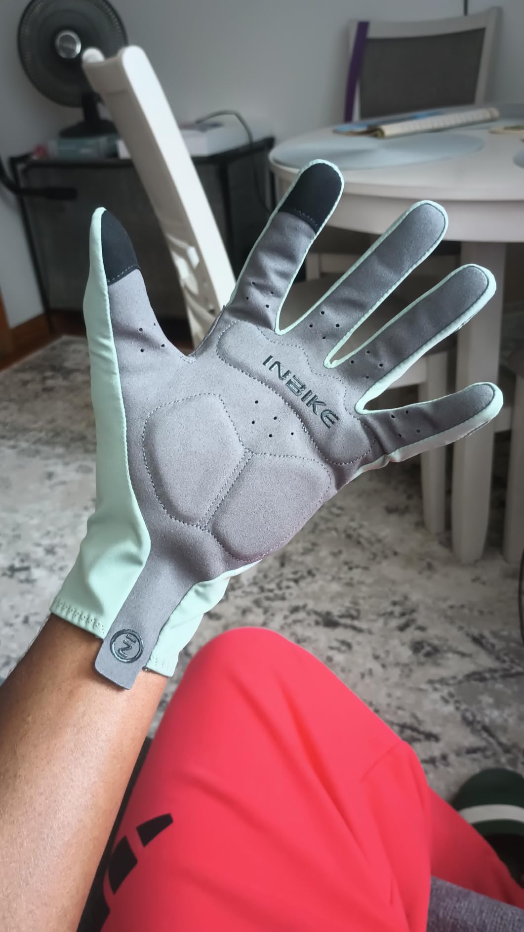 INBIKE Breathable Bike Gloves for Men Women, Full Finger Pad Cycling Gloves, Touchscreen Reflective Mountain Biking Bicycle customer photo 1