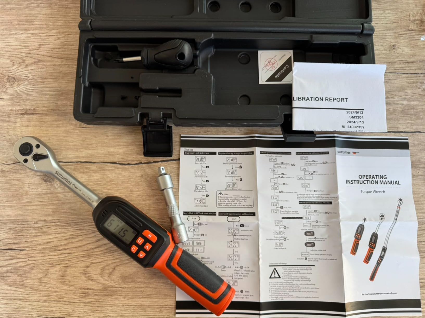 SUZUME Digital Torque Wrench 3/8 Drive (4.9-99.6 Ft. Lb/ 6.6-135 N.m) ±2% High Accuracy Digital Torque Wrench with Buzzer and LED Flash Notification Four Units of Measure Torque Wrenches Digital customer photo 1