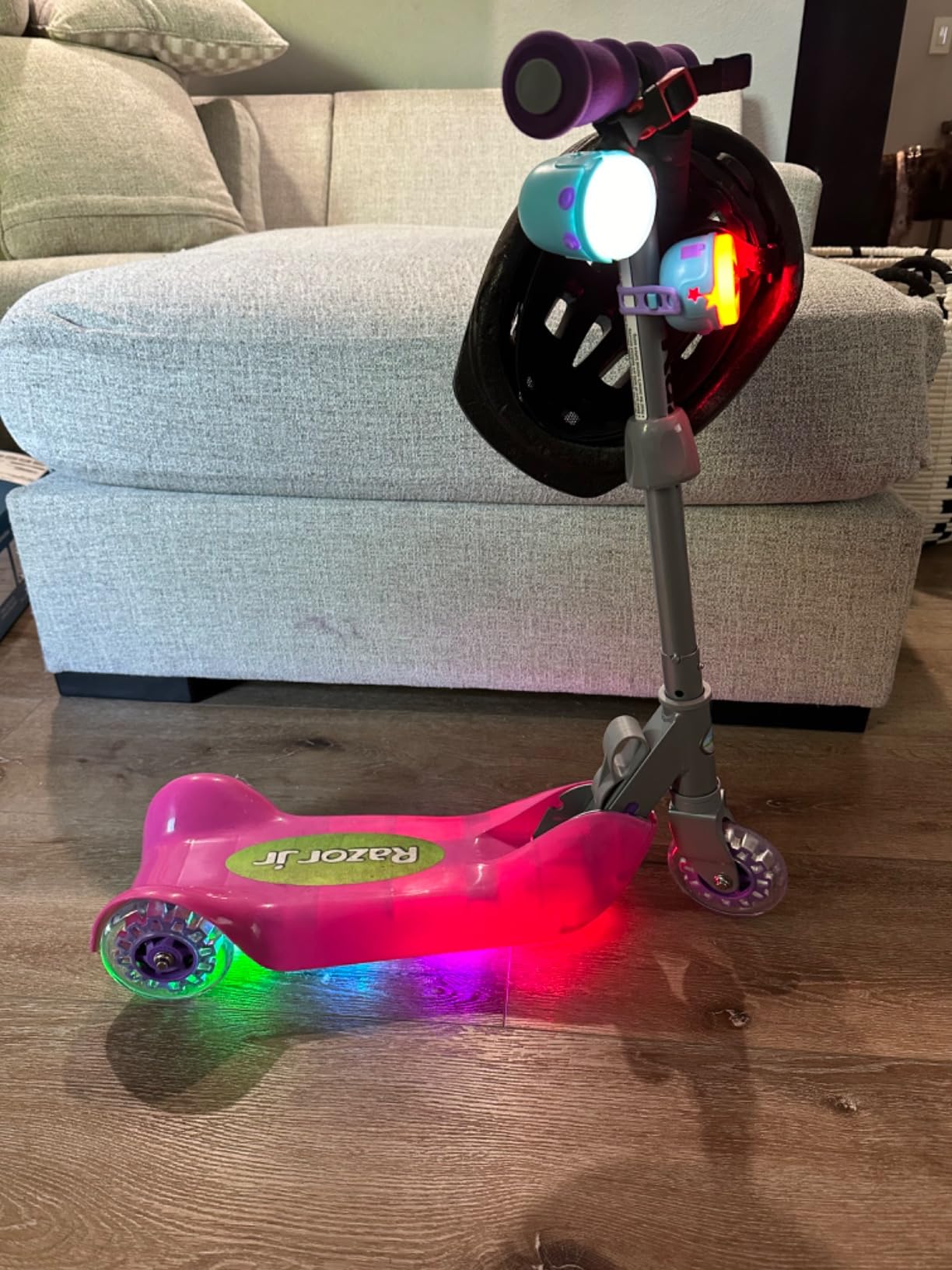 Brightz RideBrightz LED Bike Headlight & Taillight Set for Kids - Be Cool & Be Safe! - 75 Lumen, 100' Beam Distance - Rechargeable - Perfect for Boys & Girls of All Ages - Works with Bikes & Scooters customer photo 1
