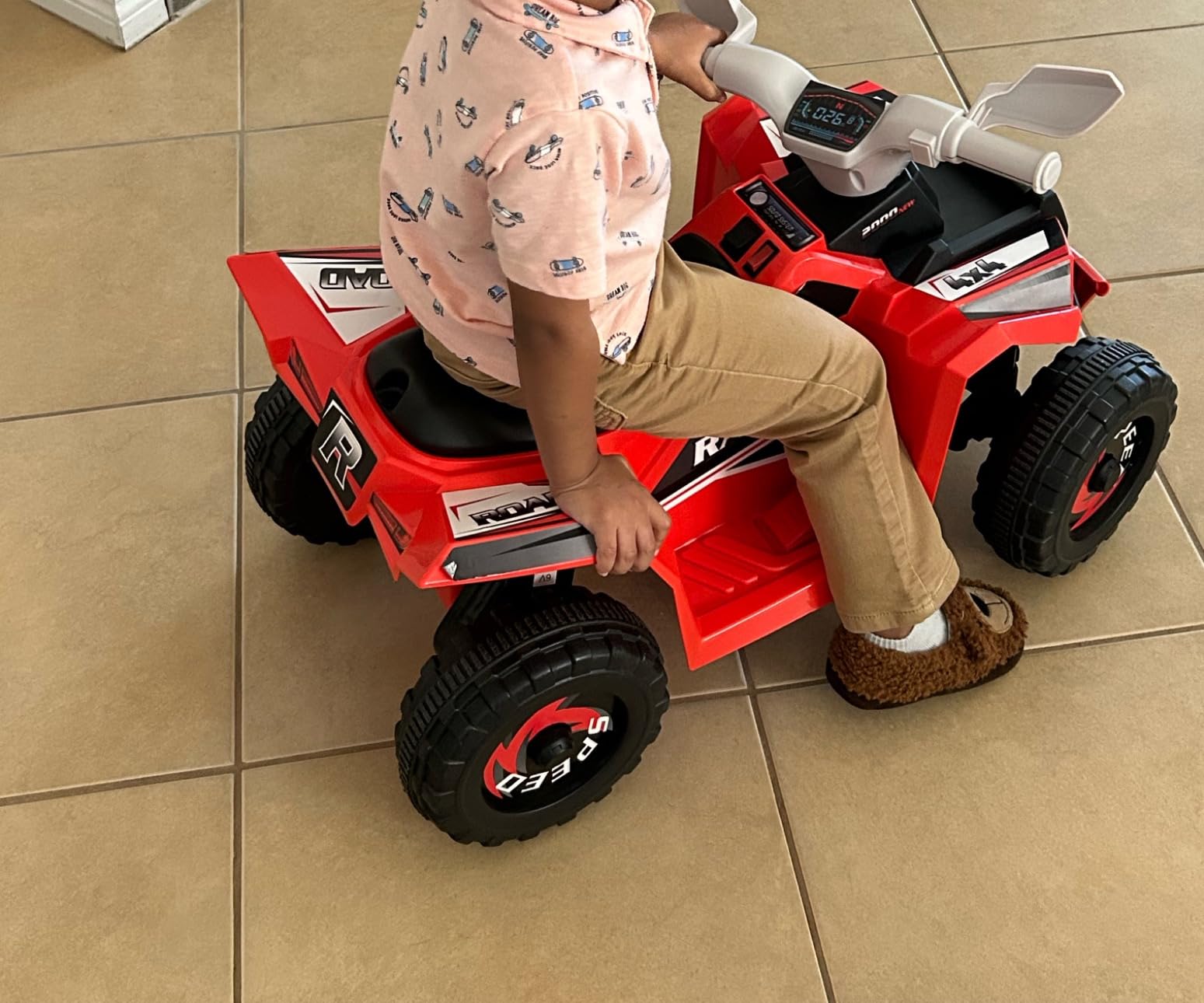 Aosom Kids ATV Quad Car 6V Four-Wheeler for Toddlers 18-36 Months Pink | Ride on Toy for Kids, Forward Backward Function, Wear-Resistant Wheels customer photo 2