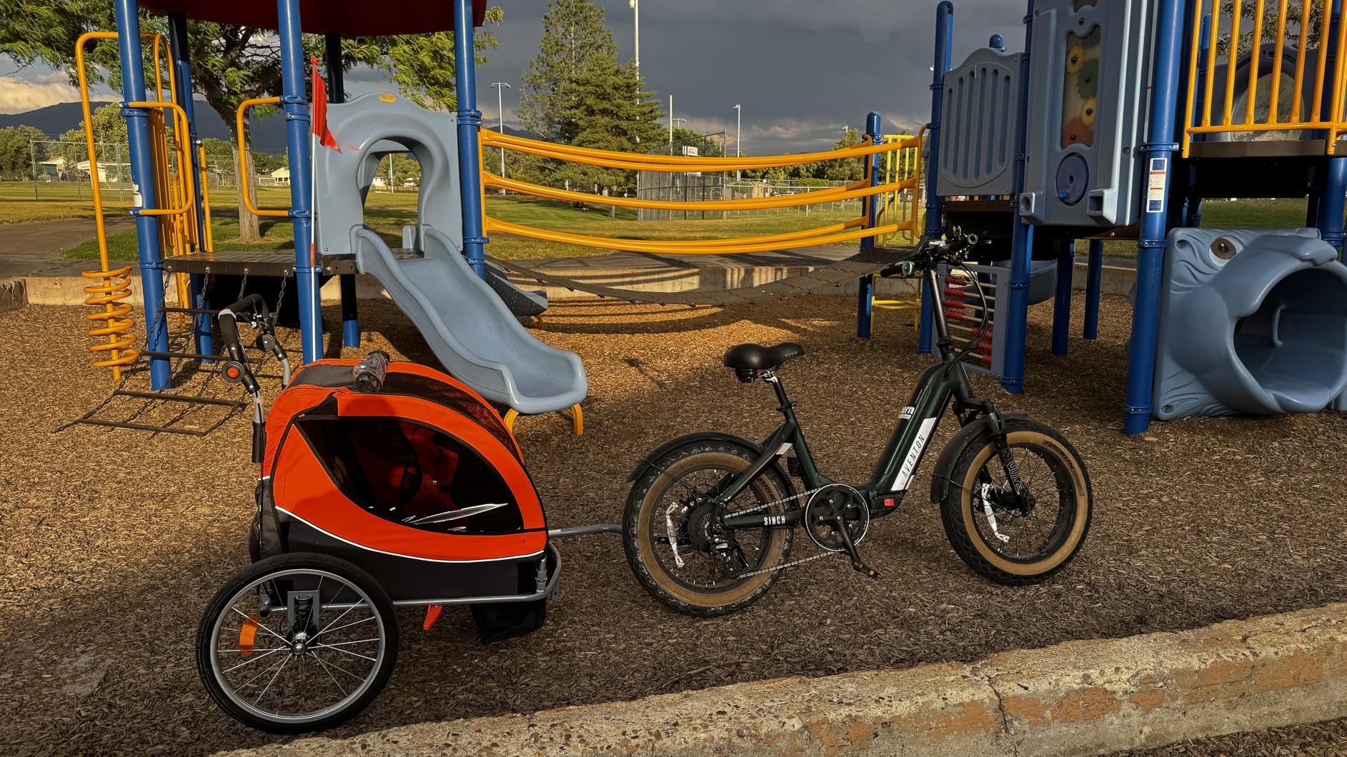 VEVOR Bike Trailer for Toddlers Kids, Single & Double Seat Options, 2-in-1 Canopy Carrier Converts to Stroller, Tow Behind Foldable Child Bicycle Trailer with Universal Coupler customer photo 1