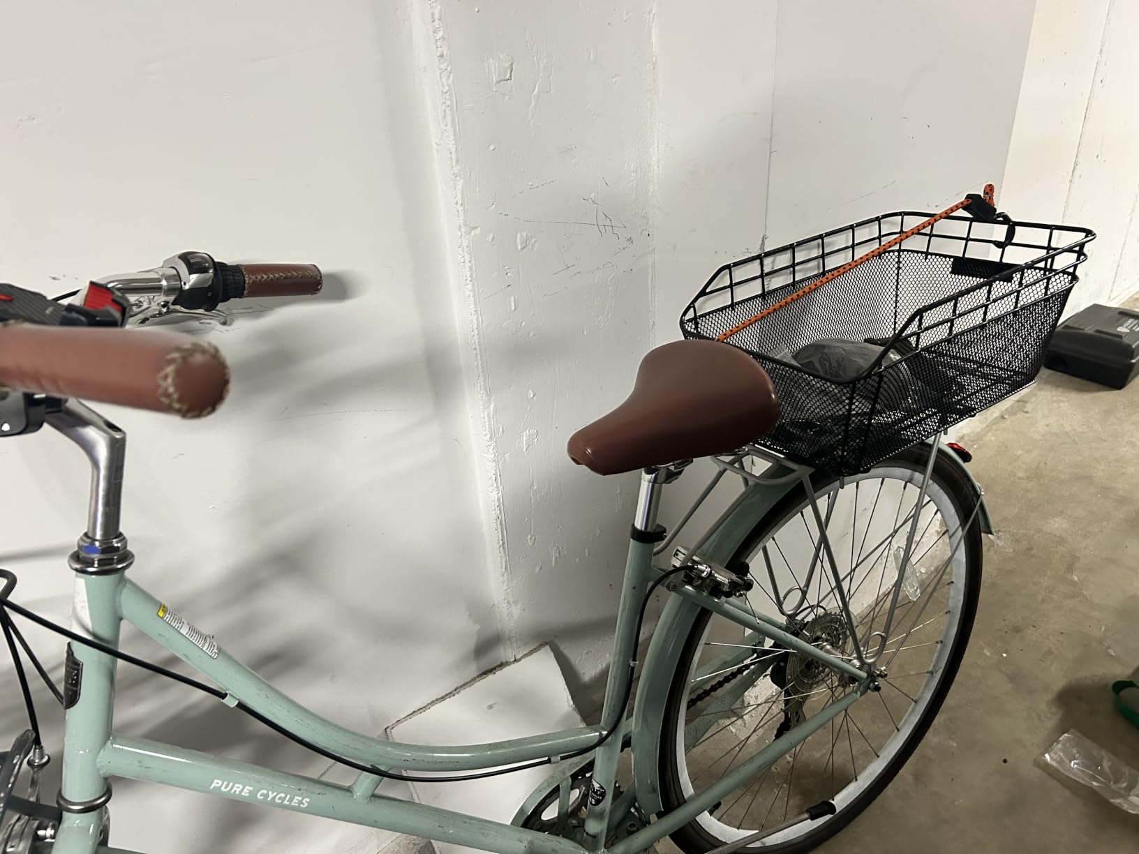 Rear Bike Basket - Large Bicycle Rear Basket with Cargo Net and Waterproof Cover, Wire Bike Baskets Rear Large Capacity (NO Bike Rack Included) customer photo 2
