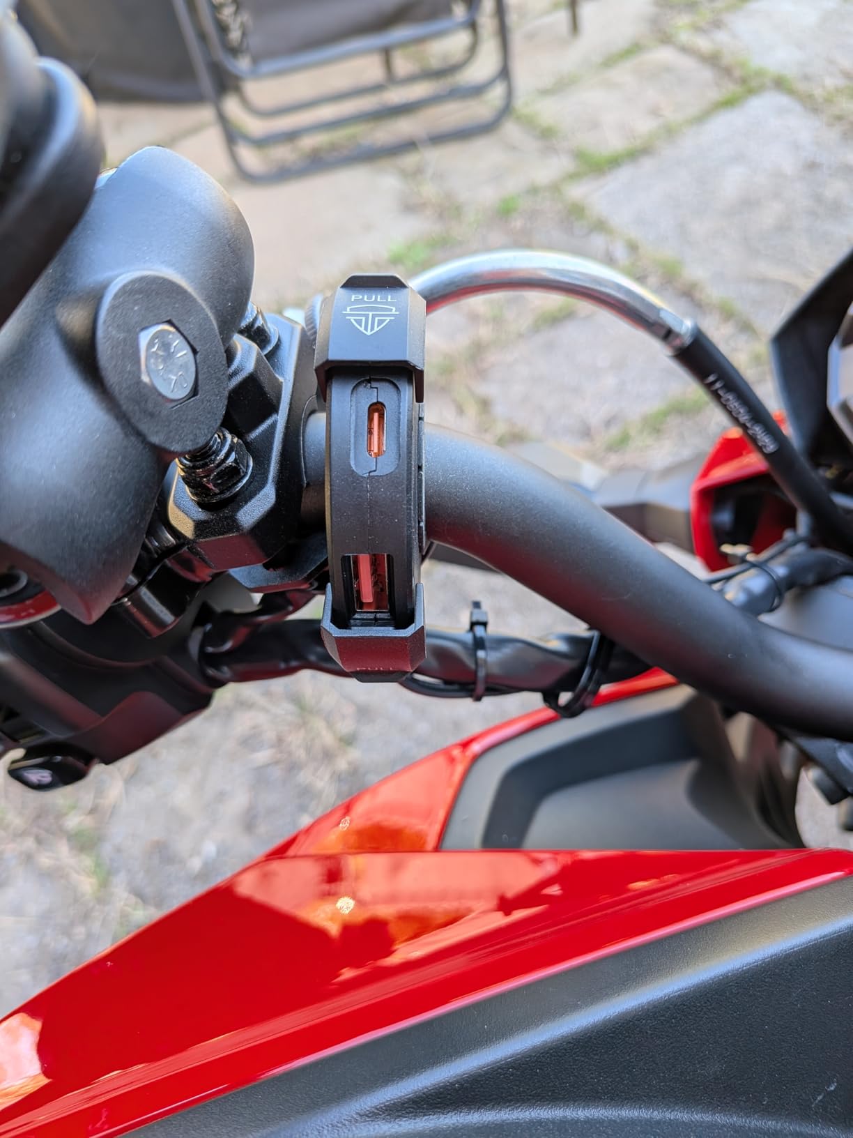 EXTRACTME Motorcycle Phone Charger, Ultra-Narrow Dual USB Type C 30W PD & Quick Charge 3.0 Motorcycle USB Charger, Waterproof Motorcycle USB Port for Phone, Tablet, GPS (Only 0.51 in Wide), Black customer photo 1