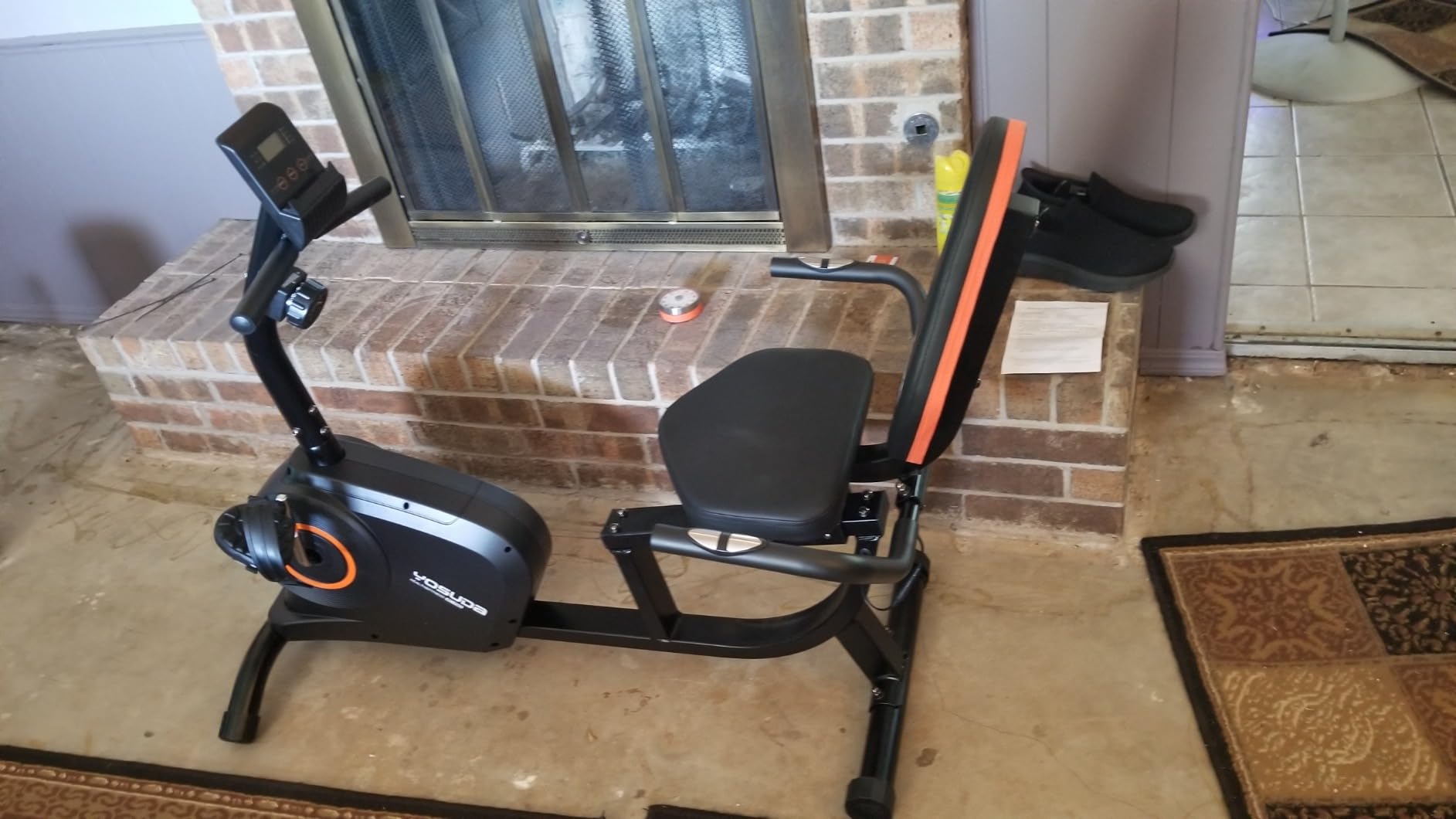 YOSUDA Recumbent Exercise Bike for Home, Magnetic Stationary Bike for Seniors | Quiet Recumbent Bikes with Adjustable Seat, 350LB Capacity, 16-level Resistance, LCD Monitor & Pulse Sensors customer photo 1
