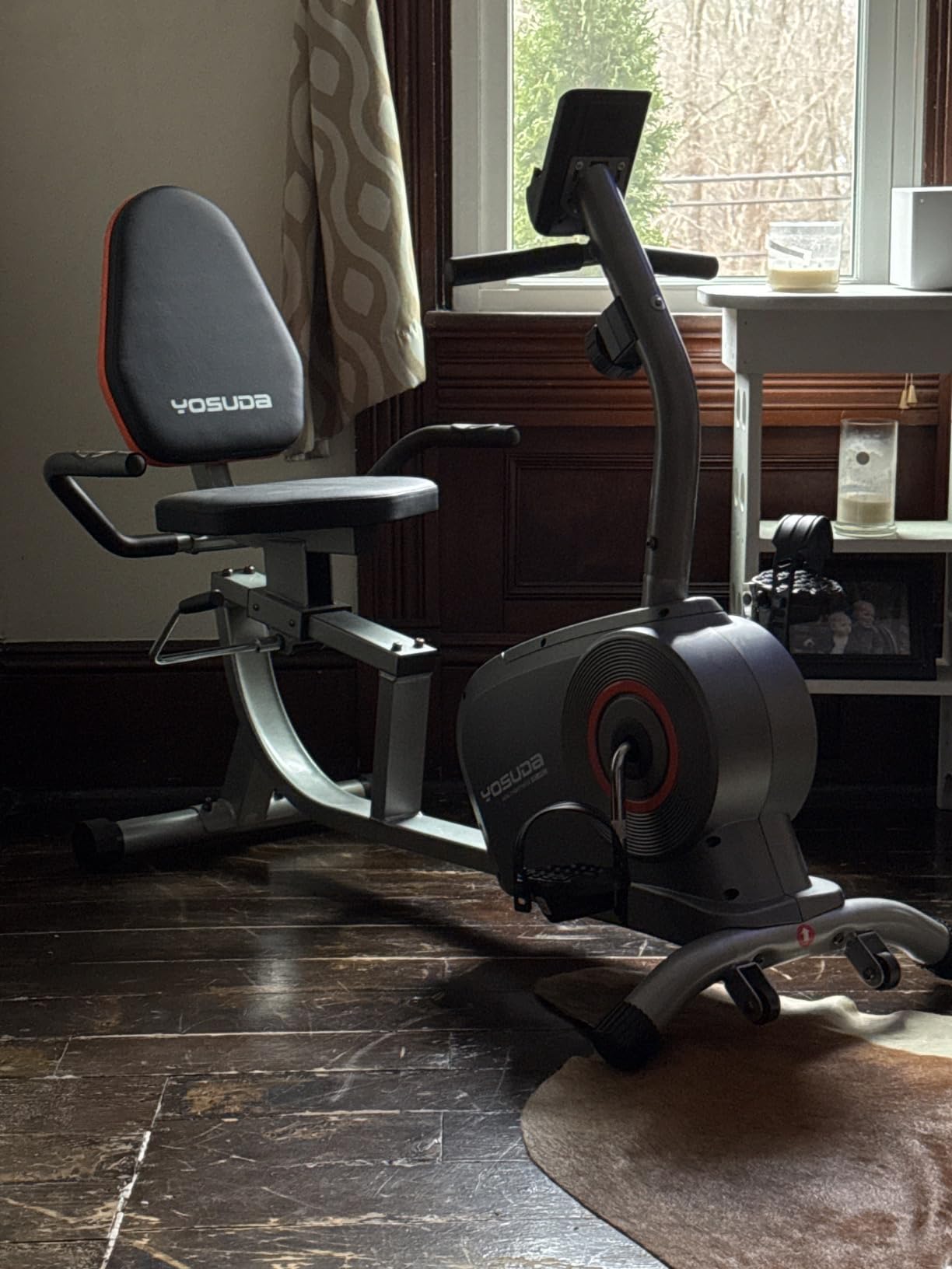 YOSUDA Recumbent Exercise Bike for Home, Magnetic Stationary Bike for Seniors | Quiet Recumbent Bikes with Adjustable Seat, 350LB Capacity, 16-level Resistance, LCD Monitor & Pulse Sensors customer photo 2