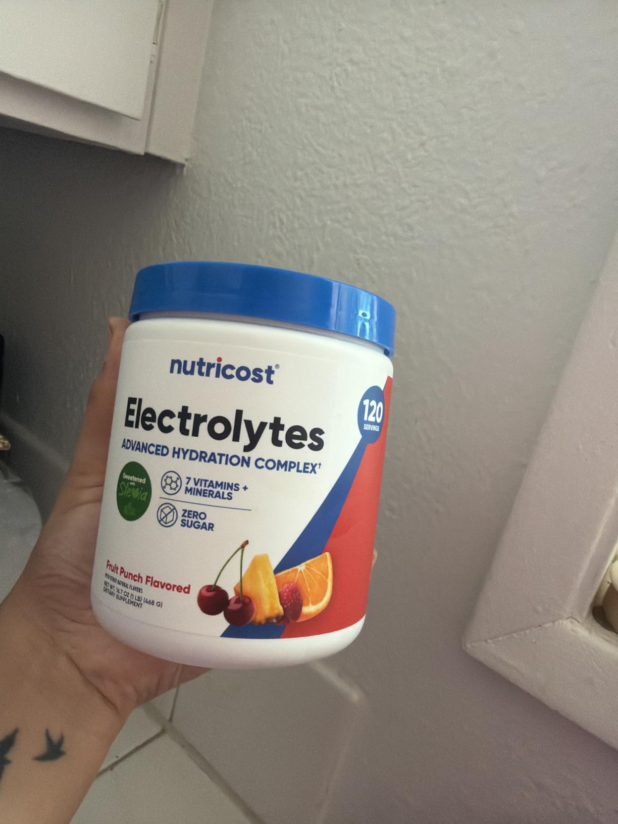 Nutricost Electrolyte Complex Powder (120 Servings, Fruit Punch) | Hydration Supplement Drink Mix with Vitamins and Minerals customer photo 1