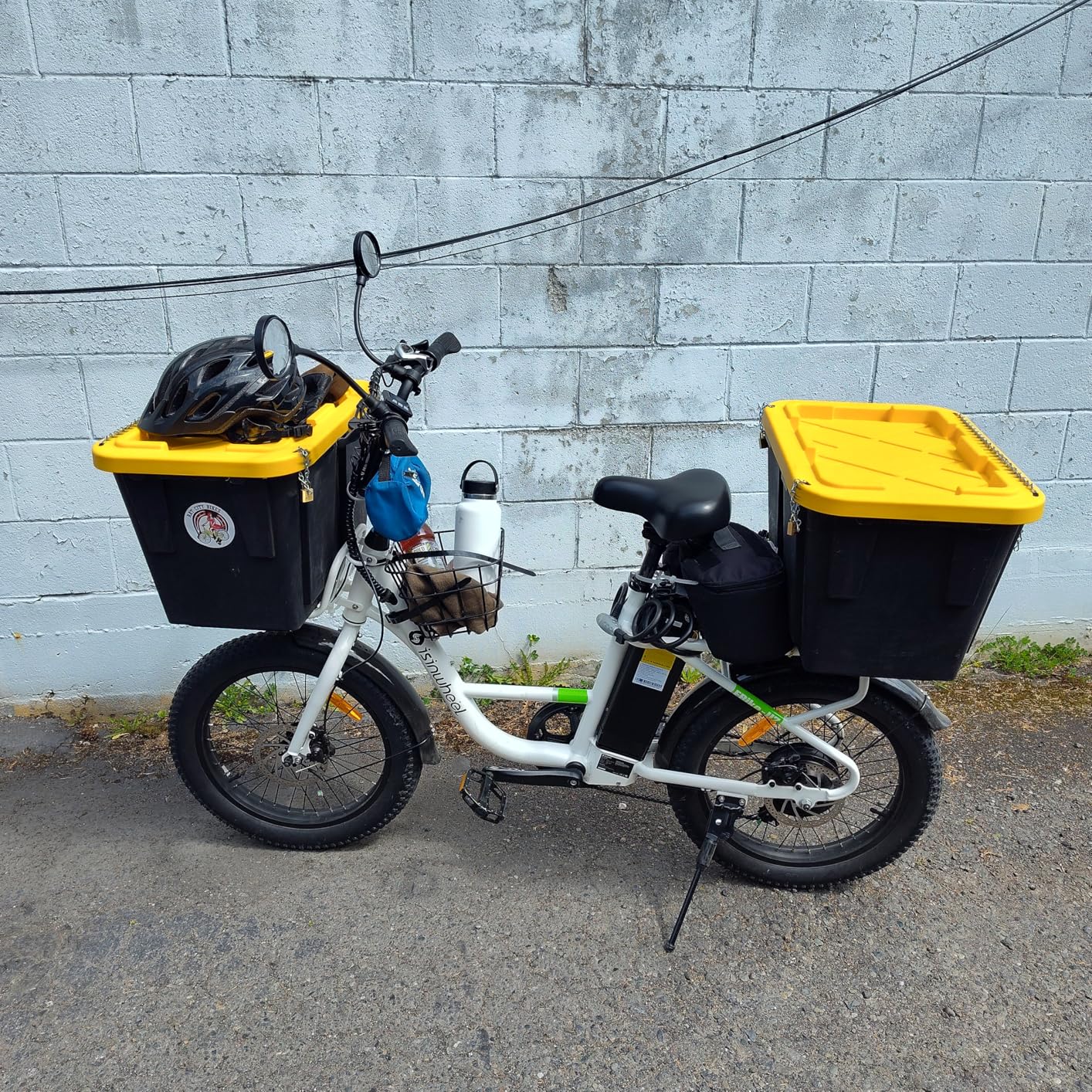 isinwheel U7S Electric Bike for Adult, Peak 1500W Motor 48V 20Ah Battery Up to 20+ MPH & 80 Miles Step-Thru Cargo Ebike, 7-Speed All Terrain Fat Tire Front Suspension E-Bike customer photo 1