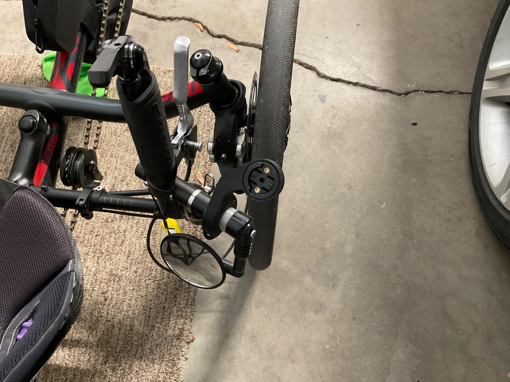 IIISOGNO Flush Out-Front Bike Mount for Garmin Edge GPS Computer, Extended Cycling Handlebar Mount customer photo 2
