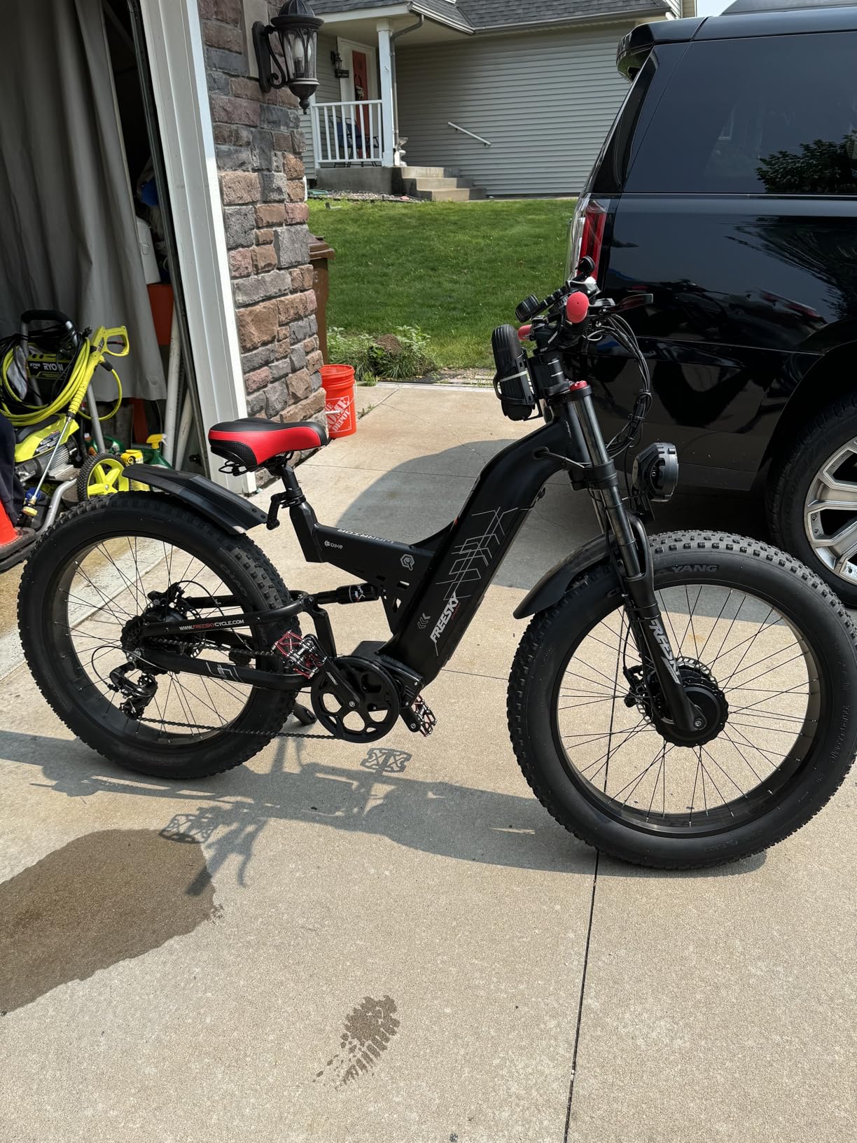 FREESKY 4000W Dual Motor Electric Bike for Adults, 48V 30AH LG Cells Battery 120Miles Range, 40MPH AWD Fast E-Bike, 26