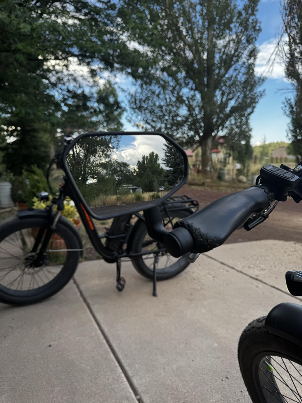 Bicycle Mirror, Extra Large Bike Mirror, 360 Adjustable Shatterproof and Durable Bar End Rear View Mirror, Side Mirrors for E-Bike (Left) customer photo 1