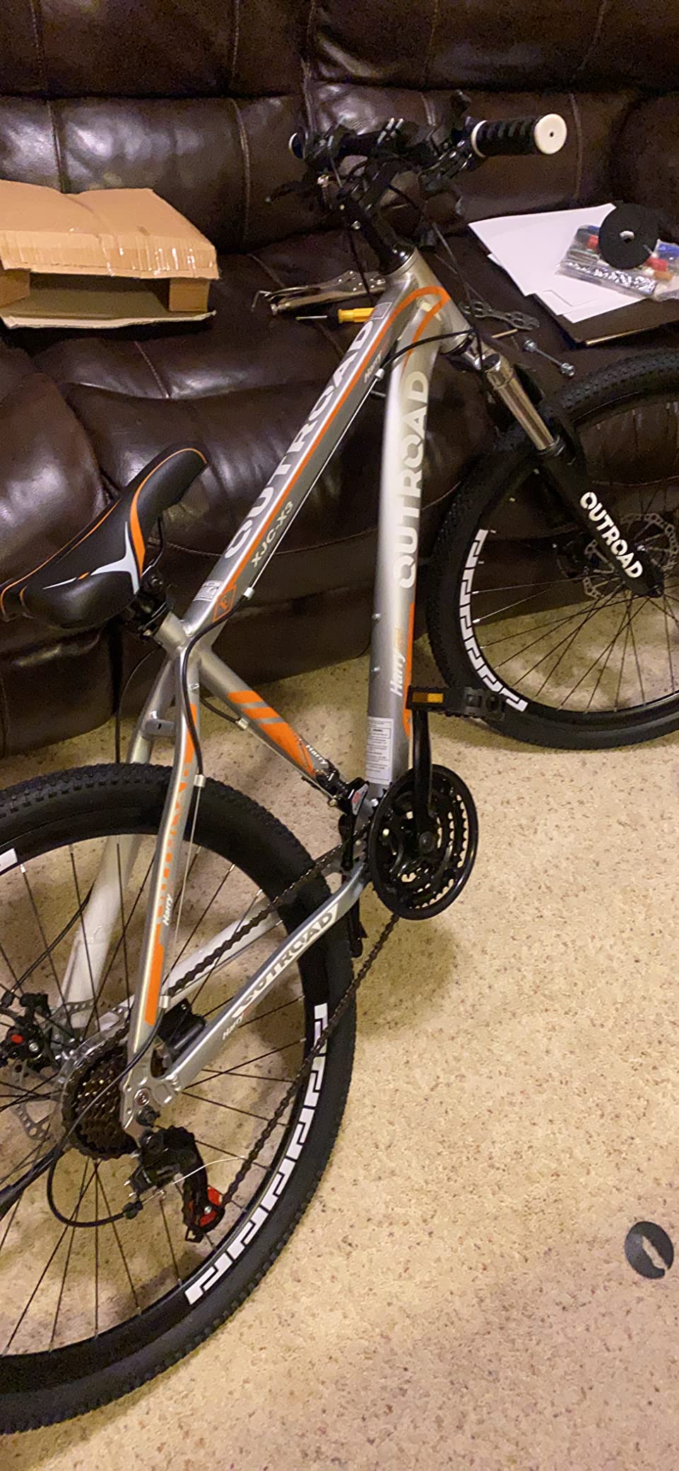 Outroad 26 Inch Mountain Bike, 7/21-Speed/High-Carbon Steel/Aviation Grade Frame, Dual Disc/V Brake, Adjustable Ergonomic Seat Bicycle for Men Women Adult, Quick Assembly in 20 Minutes customer photo 1