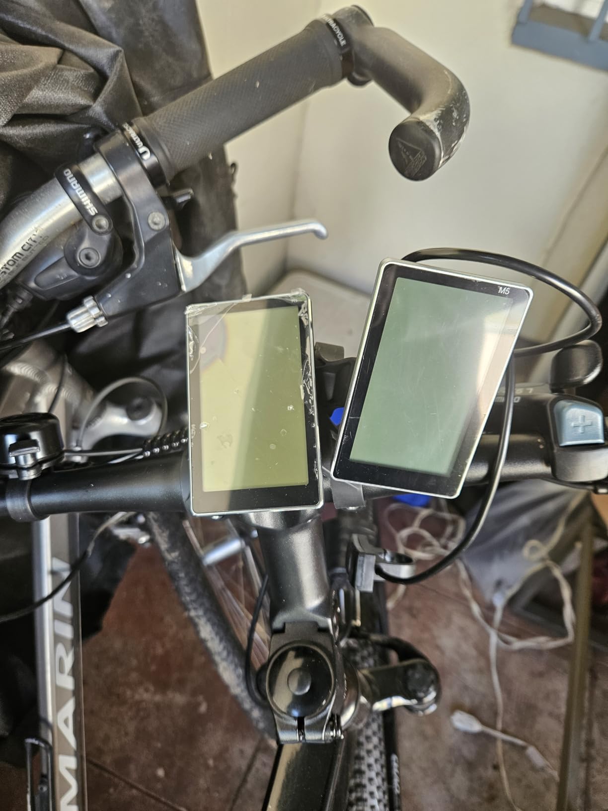 Electric Bike LCD Display, 5 Pin E Scooter M5 Panel Meter Screen with Waterproof Connector, E Bike Display Meter Control Panel Screen Suitable for 31.8 22.2mm Handlebar Electric Bike(No. 2 Protocol) customer photo 2