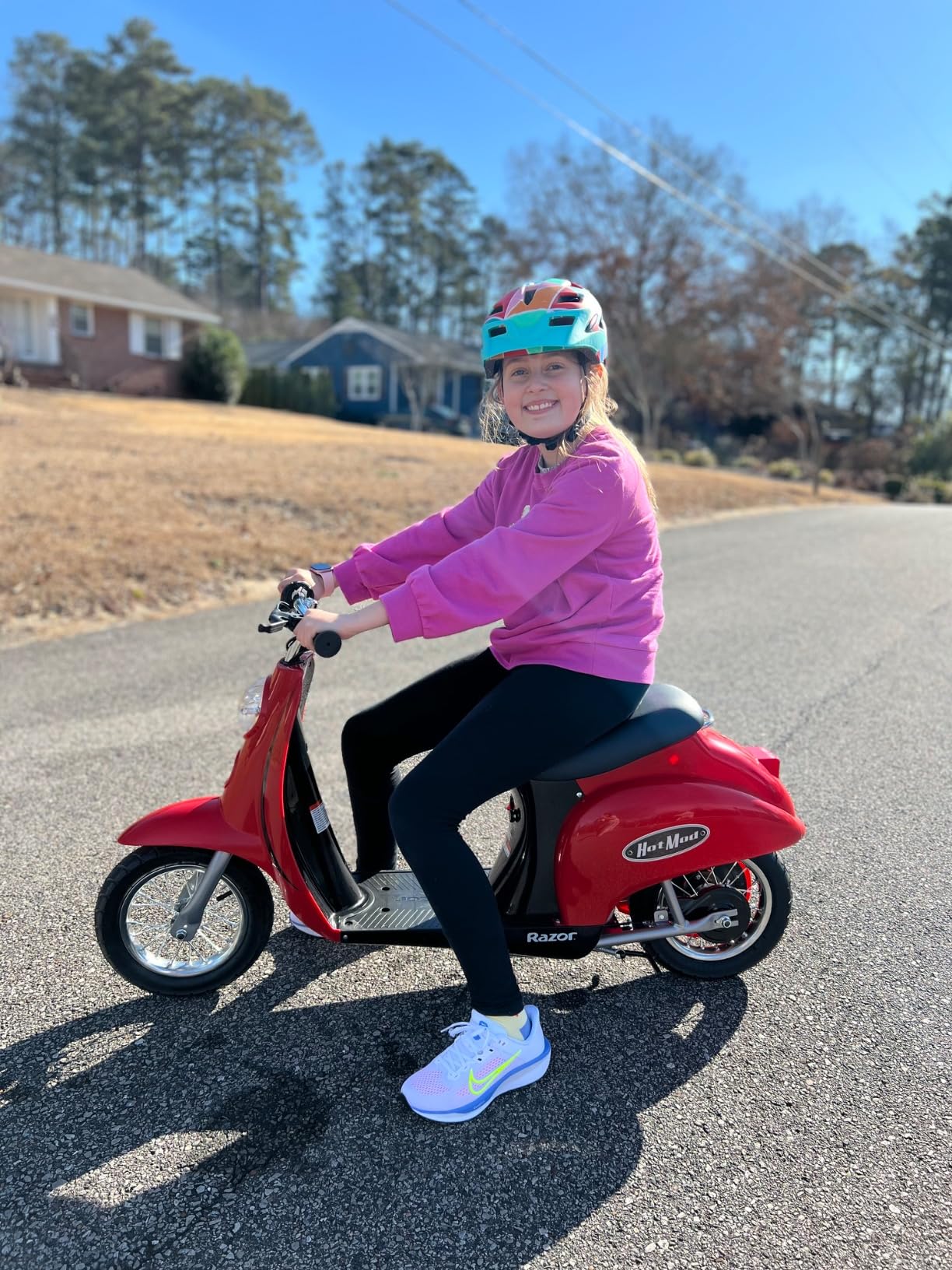 Kids Bike Helmet,Bavilk Boys Girls Bike Helmets with LED Light Detachable Visor Children Youth Teen Multi-Sport for Skating Cycling Scooter Skateboard customer photo 1