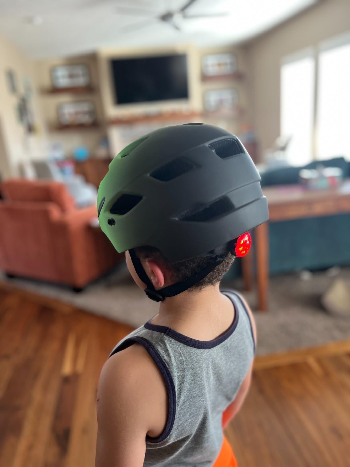 Kids Bike Helmet,Bavilk Boys Girls Bike Helmets with LED Light Detachable Visor Children Youth Teen Multi-Sport for Skating Cycling Scooter Skateboard customer photo 2