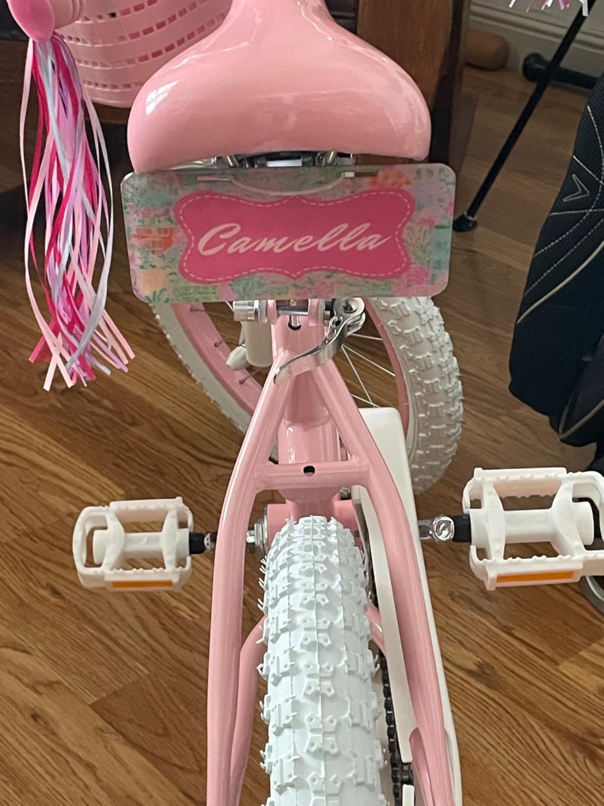 bicystar Girls Bike for Kids Ages 2-8 Years, 12 14 16 18 Inch Kids Bike with Training Wheels, Basket & Streamers, Pink Little Girls Bicycle with Coaster Brake, Birthday Gift customer photo 2