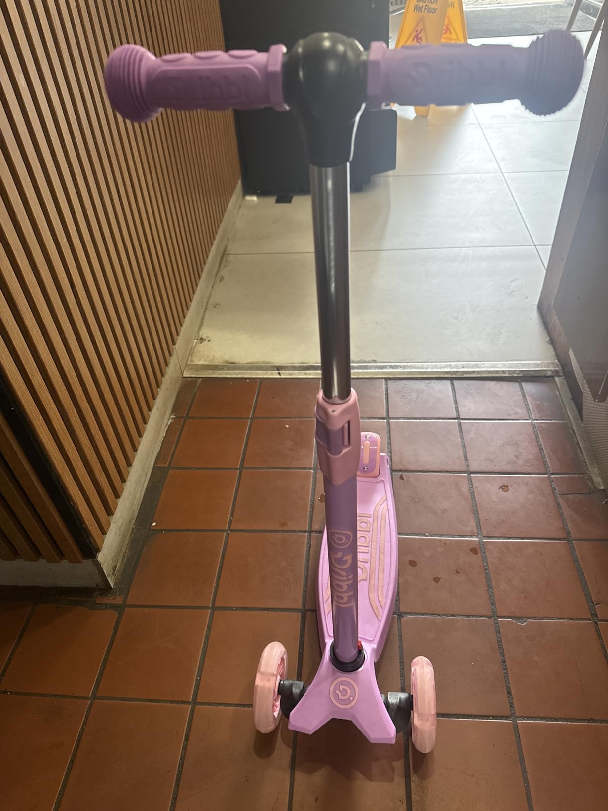 Dribbl 3-Wheel Kids Scooter - Lean-to-Steer Technology, Adjustable Height Handlebar, Wide Deck, Scooter for Boys & Girls Ages 3+, Child Safety Approved, Support Riders Up to 165 lbs, Purple and Pink customer photo 1