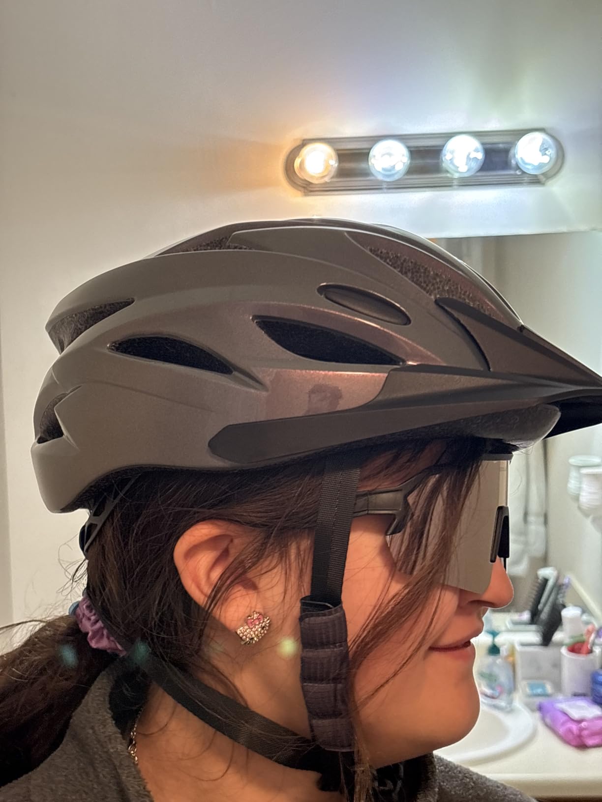 Odoland Adult Bike Helmet with Cycling Sunglasses Set for Men & Women | Safety Certified Bicycle Helmet, UV Protection Glasses, Adjustable Dial for Mountain, Urban, Skating, Road, City Commuting customer photo 2