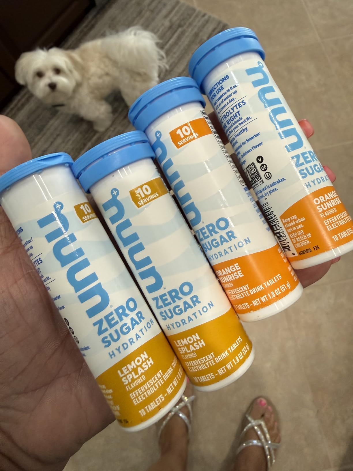 Nuun Zero Sugar Hydration Electrolyte Tablets Mixed Citrus, GF & Vegan, 4PK | 40 Servings with Sodium, Potassium, Chloride, Calcium, Magnesium, Light & Delicious Fruit Flavors, No Sugar, Gluten Free customer photo 2
