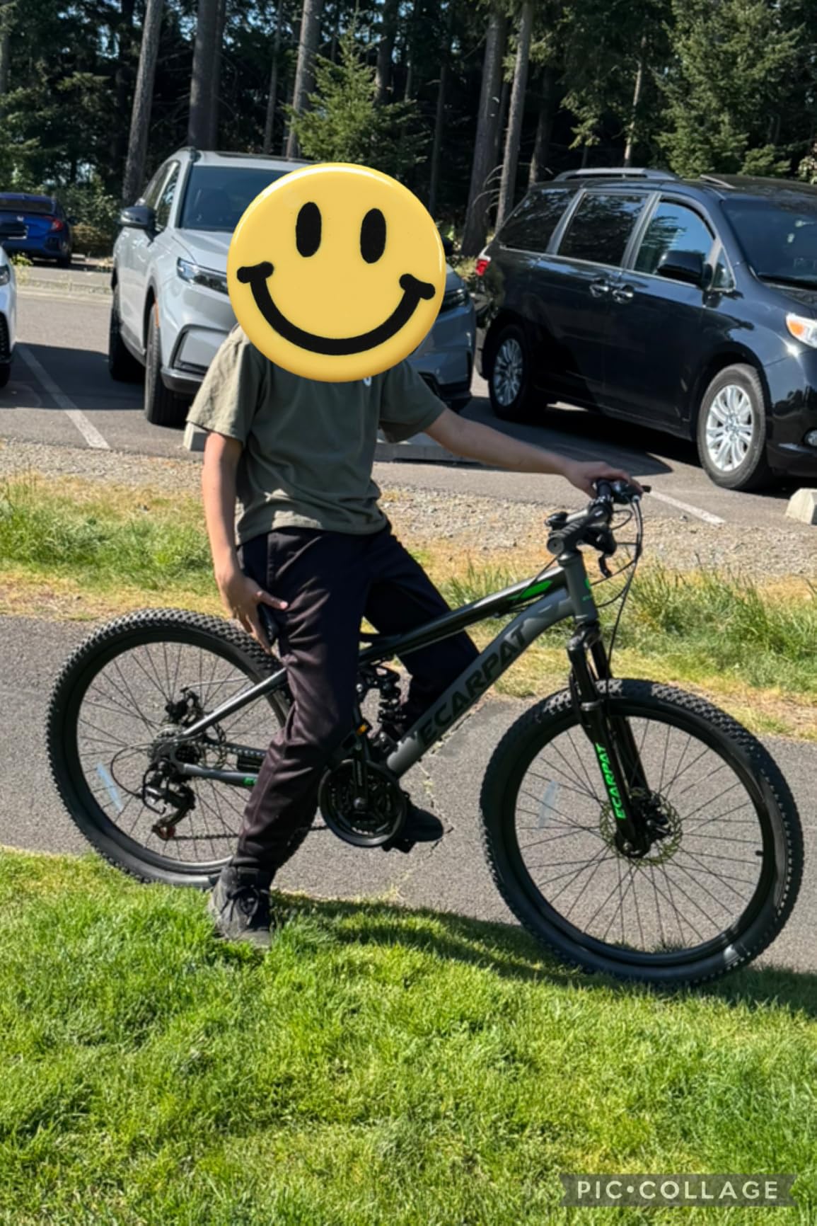 Ecarpat Mountain Bike 24 Inch Dual Suspension for Boys and Girls, 21-Speed and Disc Brakes Kids Youth Teens Bike for 10+ Years Old, Gift for Your Kids customer photo 1
