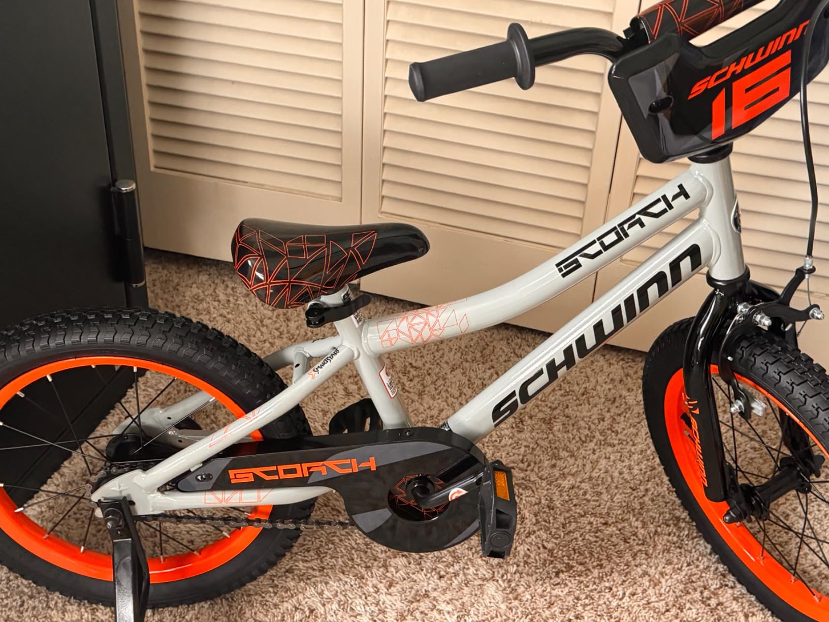 Schwinn Firehawk or Scorch Bike, 16 or 20 Inch Bike for Kids Ages 3-13, with Training Wheels or Adjustable Seat, Rear Coaster Brake & Front or Front & Rear Hand Brake, for Girls & Boys customer photo 2