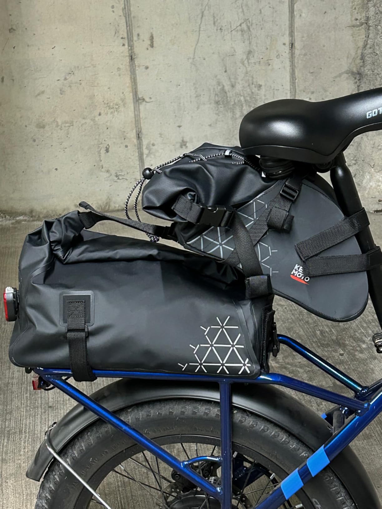 KEMIMOTO Bike Seat Bag, Expandable 11L Saddle Pouch Fully Waterproof Bikepacking, Road Bicycle Rear Pack Under Seat with PVC Reflective Panel, Four Bottom Hardboards customer photo 1