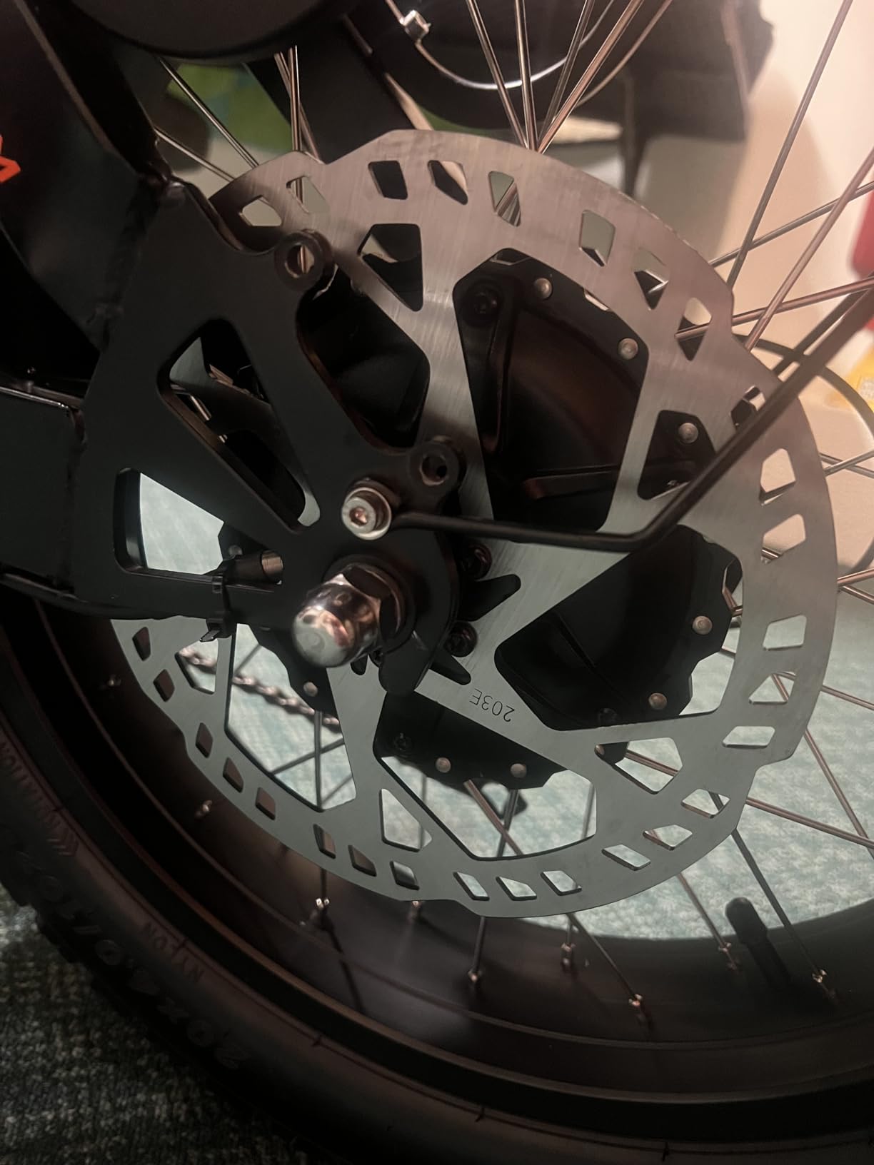 140mm 160mm 180mm 203mm Bike Disc Brake Rotor with 6 Bolts, Stainless Steel, MTB, Thickness 2.3mm, Center Hole Distance 44mm, for E-Bike, E-Scooter, MTB (180mm) customer photo 2