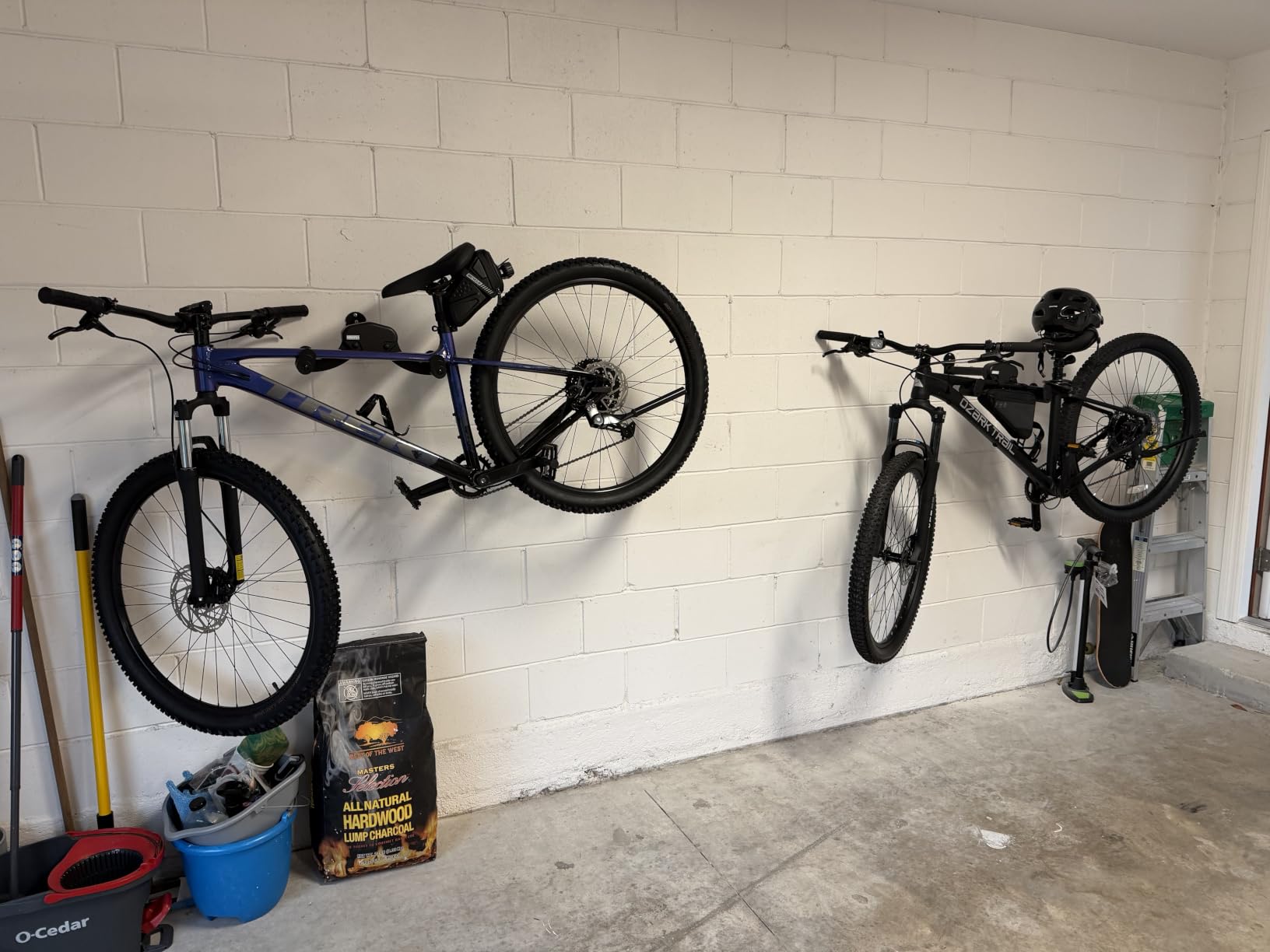 Bike Wall Mount - Horizontal Wall Hanger, Adjustable Design for Road, Mountain and Hybrid Bikes up to 48.5 lbs - Space-Saving Bike Rack for Garage or Apartment - Sturdy Indoor Bicycle Storage customer photo 1