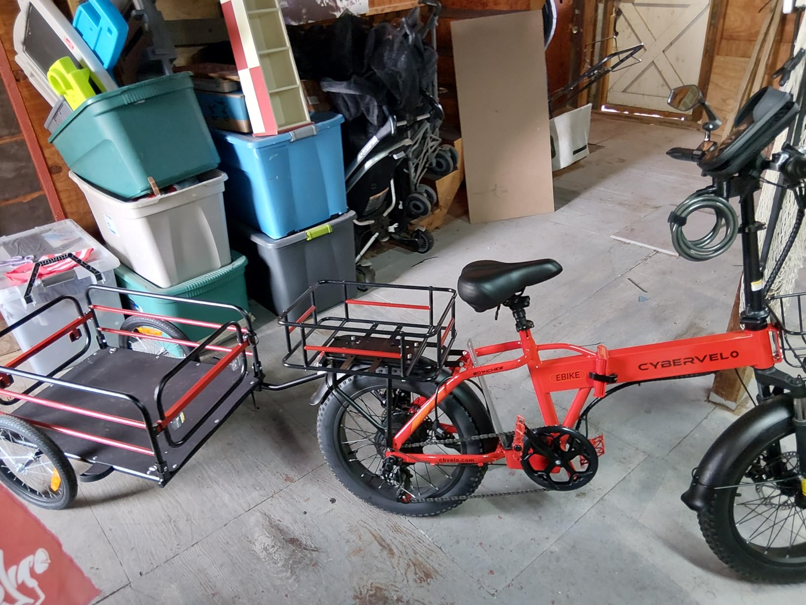 Cybervelo 750W Folding Electric Bike, 48V 20.8AH/50AH Large Removable Battery E-Bike, 80 Miles Max Range, 20