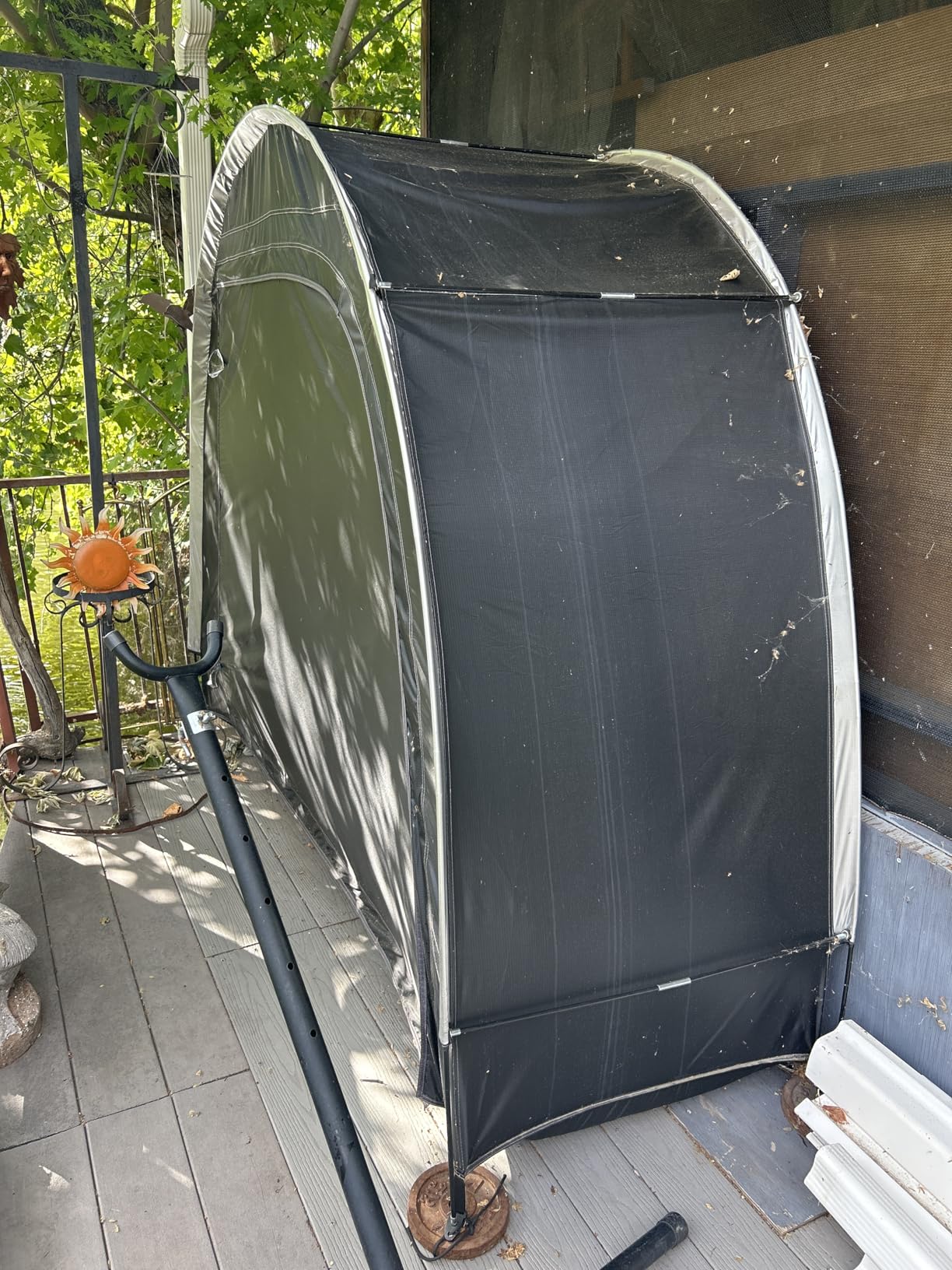 Bike Storage Tent, PU5000 Waterproof Outdoor Shed for 2 Bikes | 210D Oxford Tear-Resistant Shelter for Lawn Mower, Garden Tools & Patio Equipment. Easy Portable Setup, 80