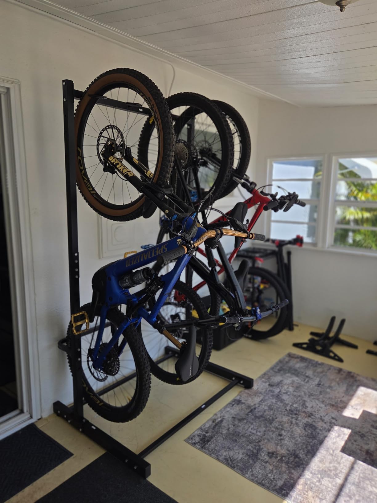 Ultrawall Freestanding Bike Rack, Vertical Bike Storage Stand for Garage, Indoor Bicycle Organizer, Holds Up to 4 Bikes customer photo 2