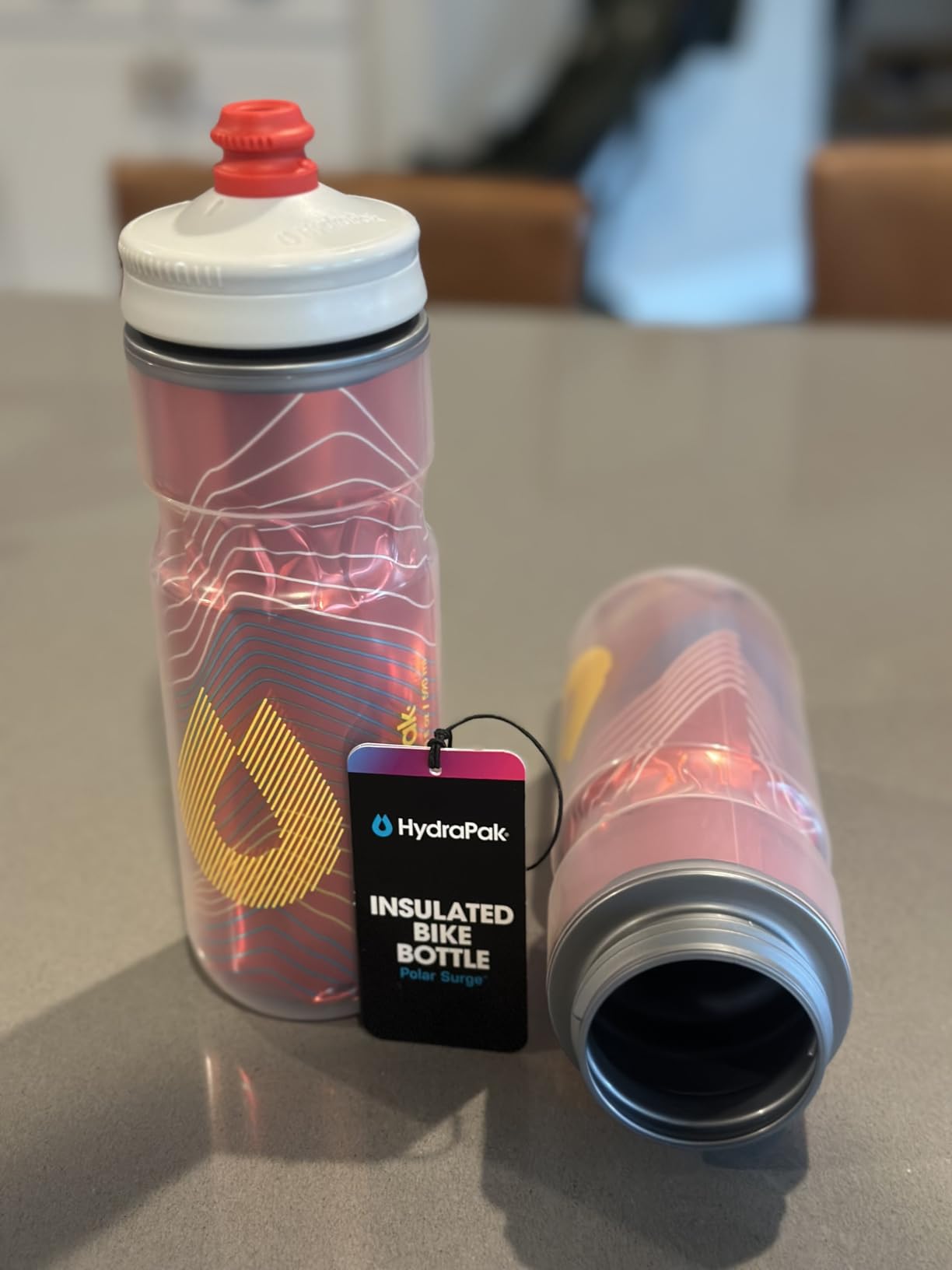 HydraPak | Polar Bottle - Polar Surge Insulated Bike Water Bottle 2-Pack - High Flow, Cycling & Sports Squeeze Bottle (Ascent Black, 600ml / 20oz) customer photo 2