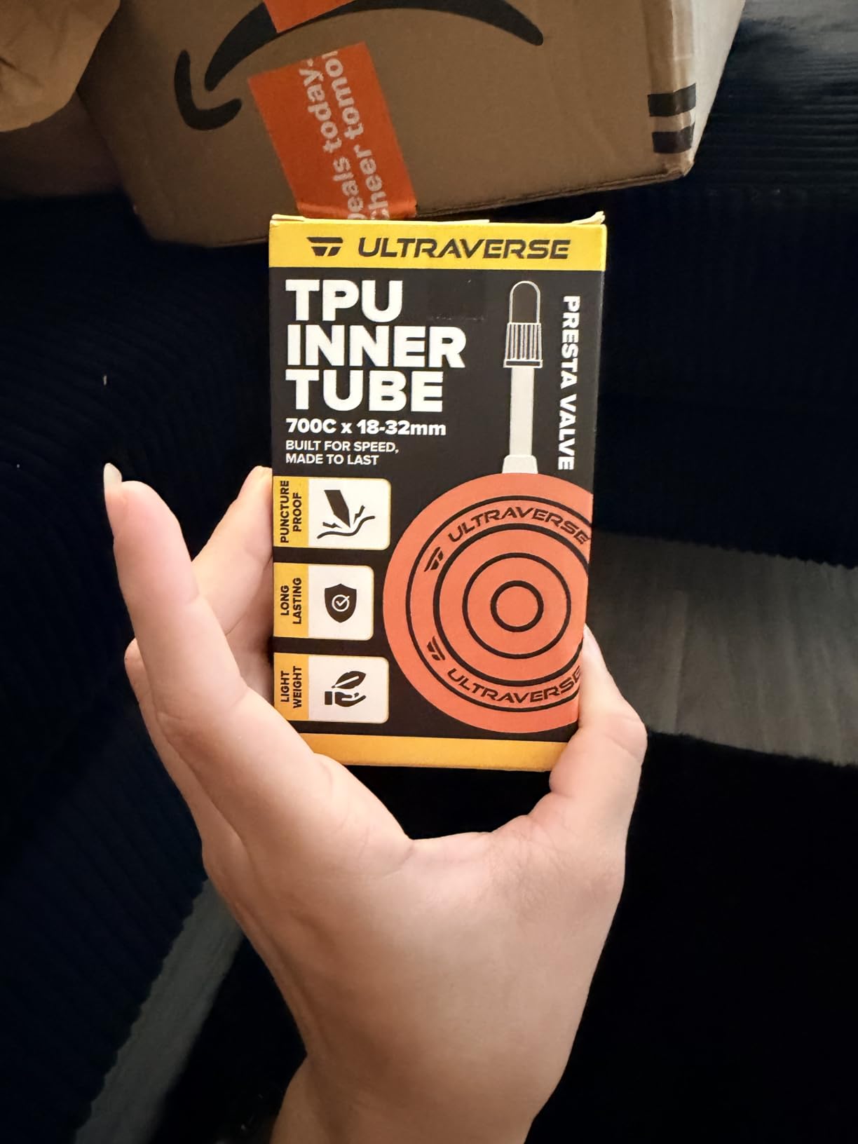 Ultraverse TPU Road Bike Inner Tube 700 x 18-32 with 45mm, 65mm, 85mm Presta Valves Ultra Lightweight Tubes for Road and Gravel Bicycles - 2 Pack with Repair Patch Kit customer photo 1
