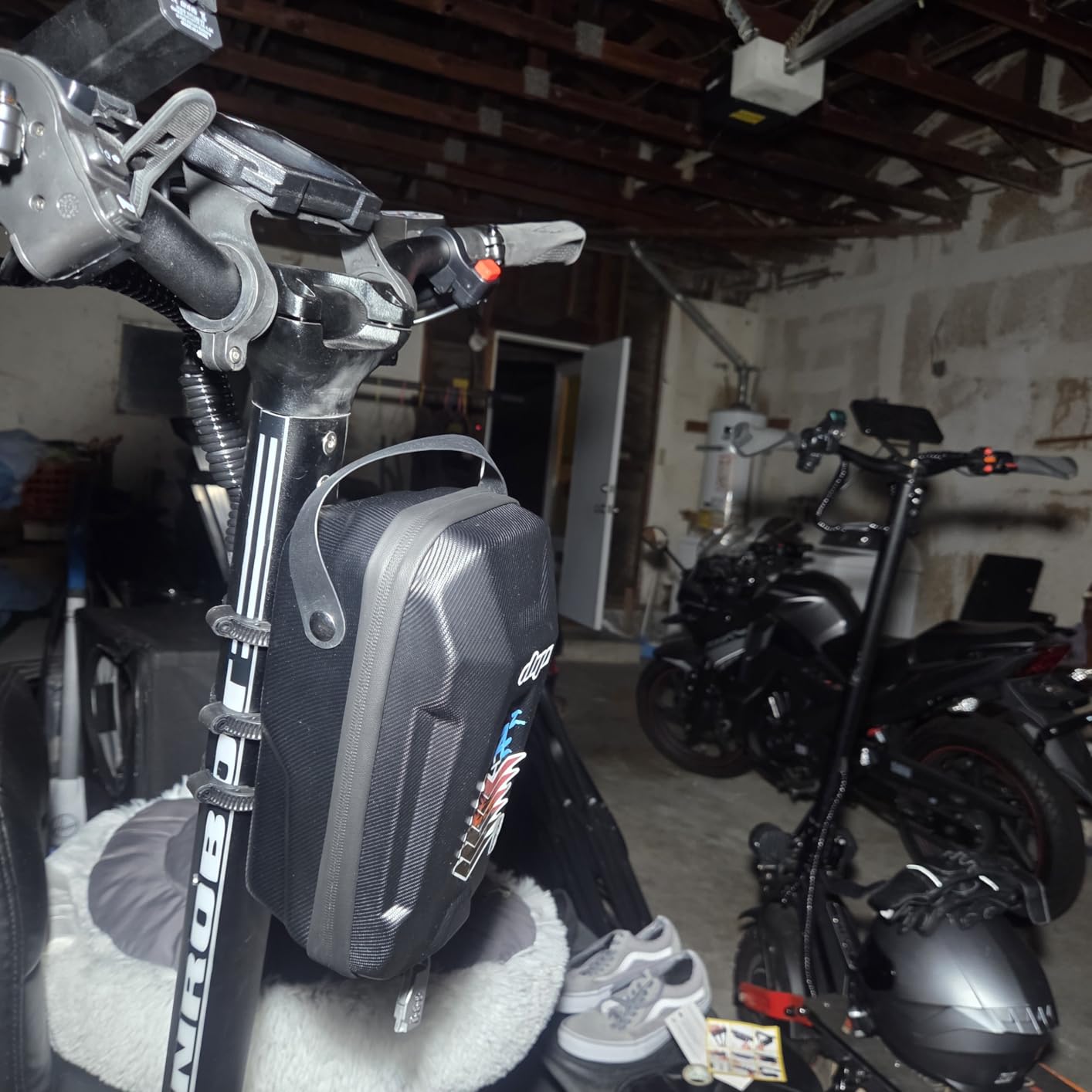 3L Large Quick Release Scooter Bag with Handle, EVA Hardshell Scooter Bag | Portable Waterproof Handlebar Pouch Bag for Scooters, Bikes, Segway Niu, with Small Coded Lock & Screw Fixation Design customer photo 1